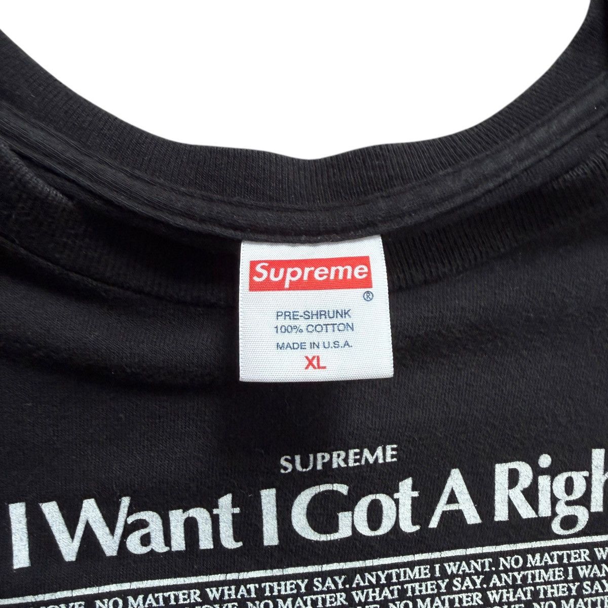Supreme Supreme FW11 Anytime I Want I Got A Right To Move Tee Size US XL / EU 56 / 4 - 3 Thumbnail