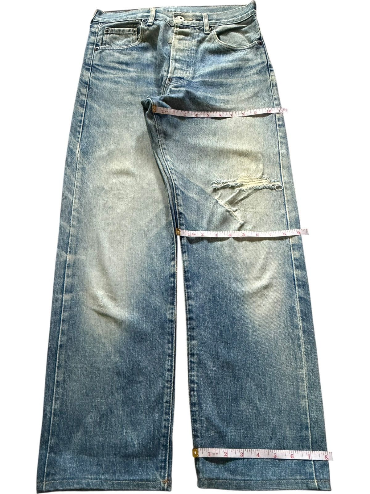 Levi's Vintage 90s Levis 701XX Big E Selvedge Buckle Back Jeans Size US 30 / EU 46 - 8 Thumbnail
