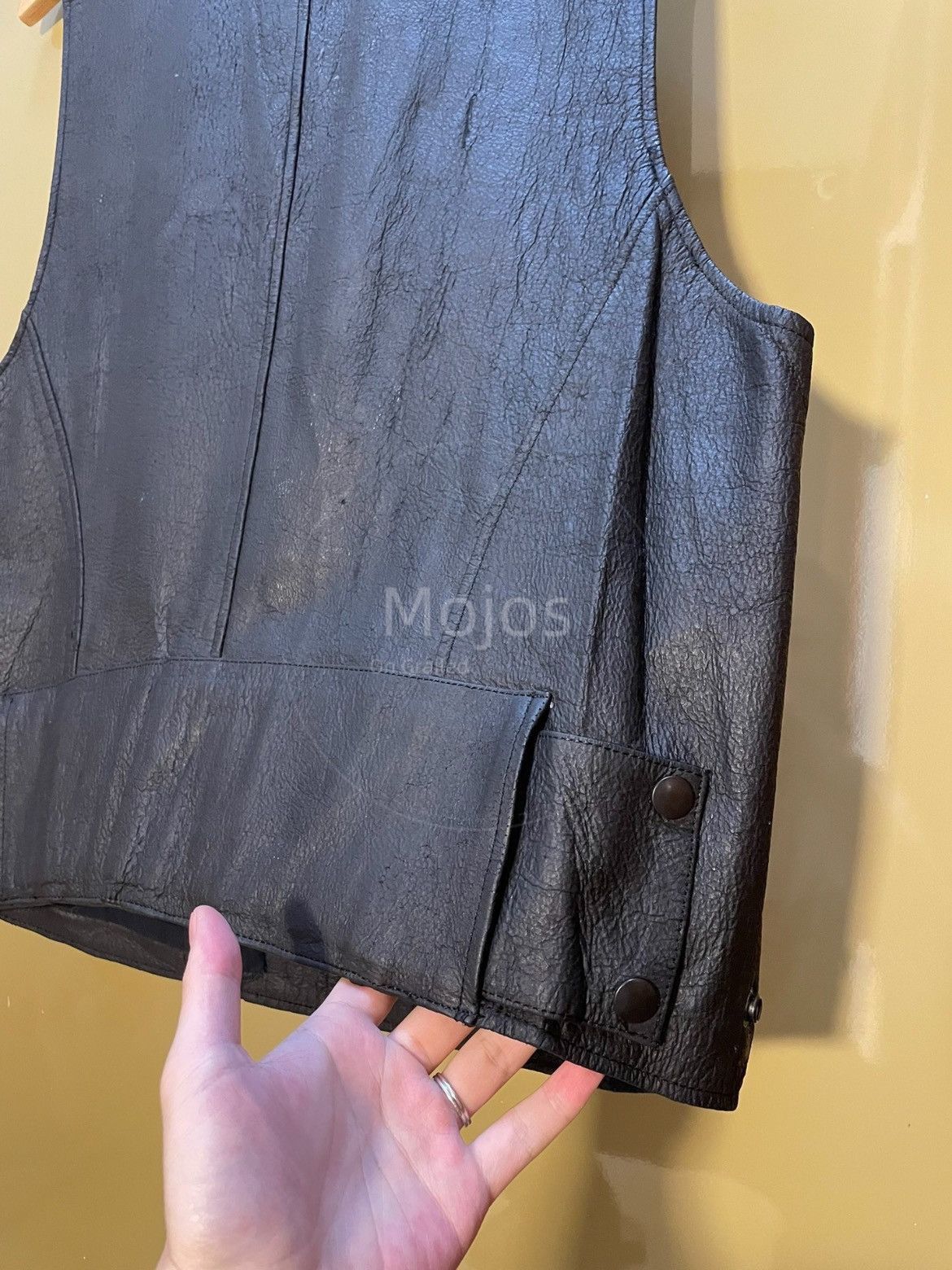 Yohji Yamamoto Sz F Yohji Yamamoto Pour Homme 80s Leather Vest-2508 Size US M / EU 48-50 / 2 - 8 Thumbnail