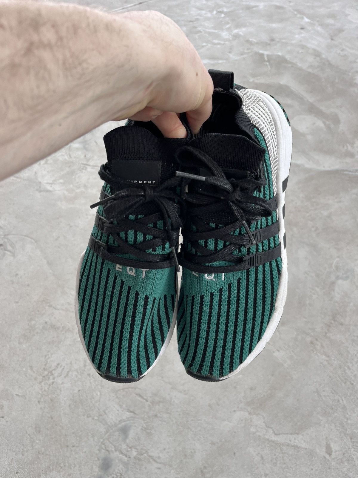 Adidas Vintage Adidas Equipment Green Mesh Sneakers Sportswear Size US 11.5 / EU 44-45 - 6 Thumbnail