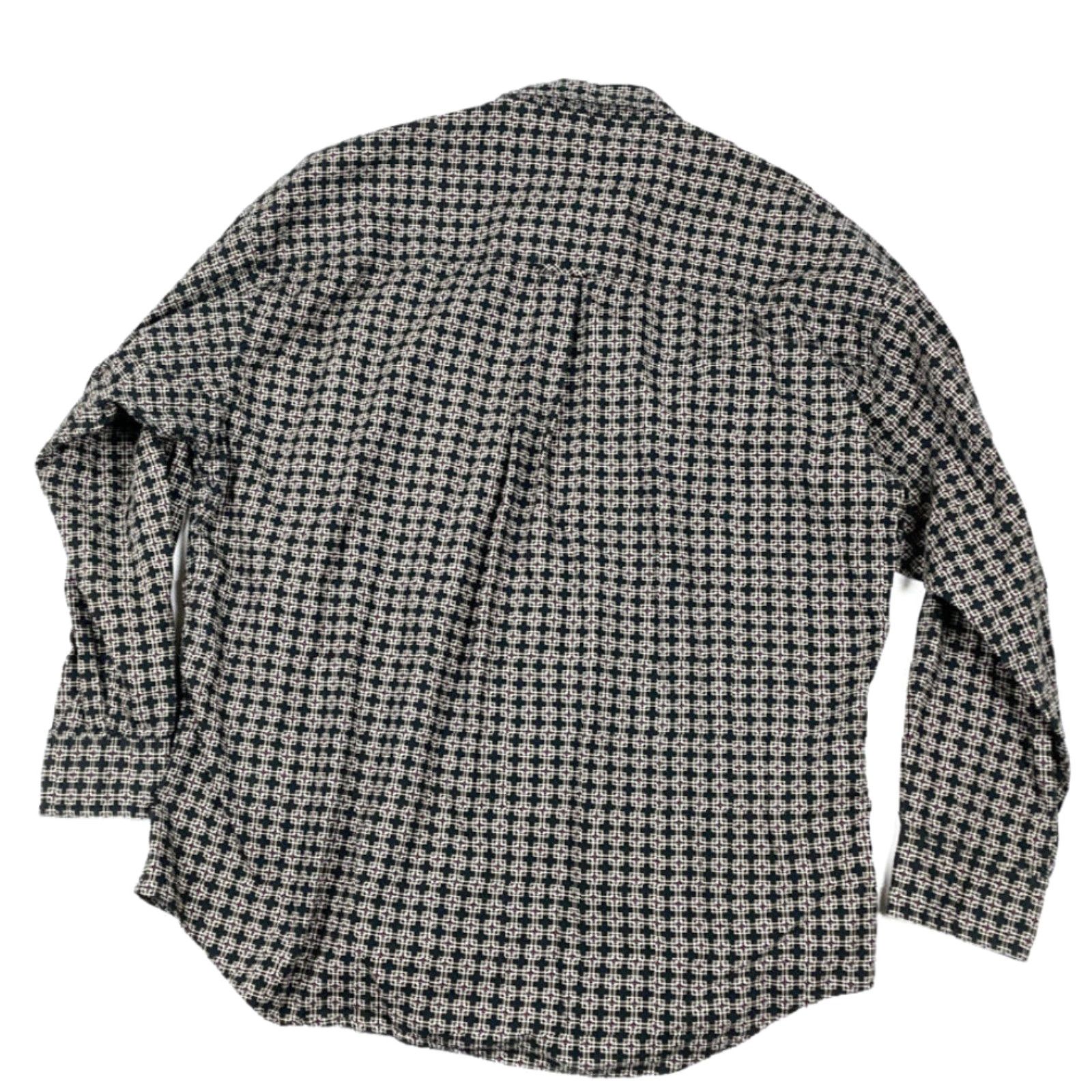 Chaps VINTAGE Chaps Ralph Lauren Black Geometric All Over Print Shirt Retro 90s XL Button-Front Mens Size US XL / EU 56 / 4 - 2 Thumbnail