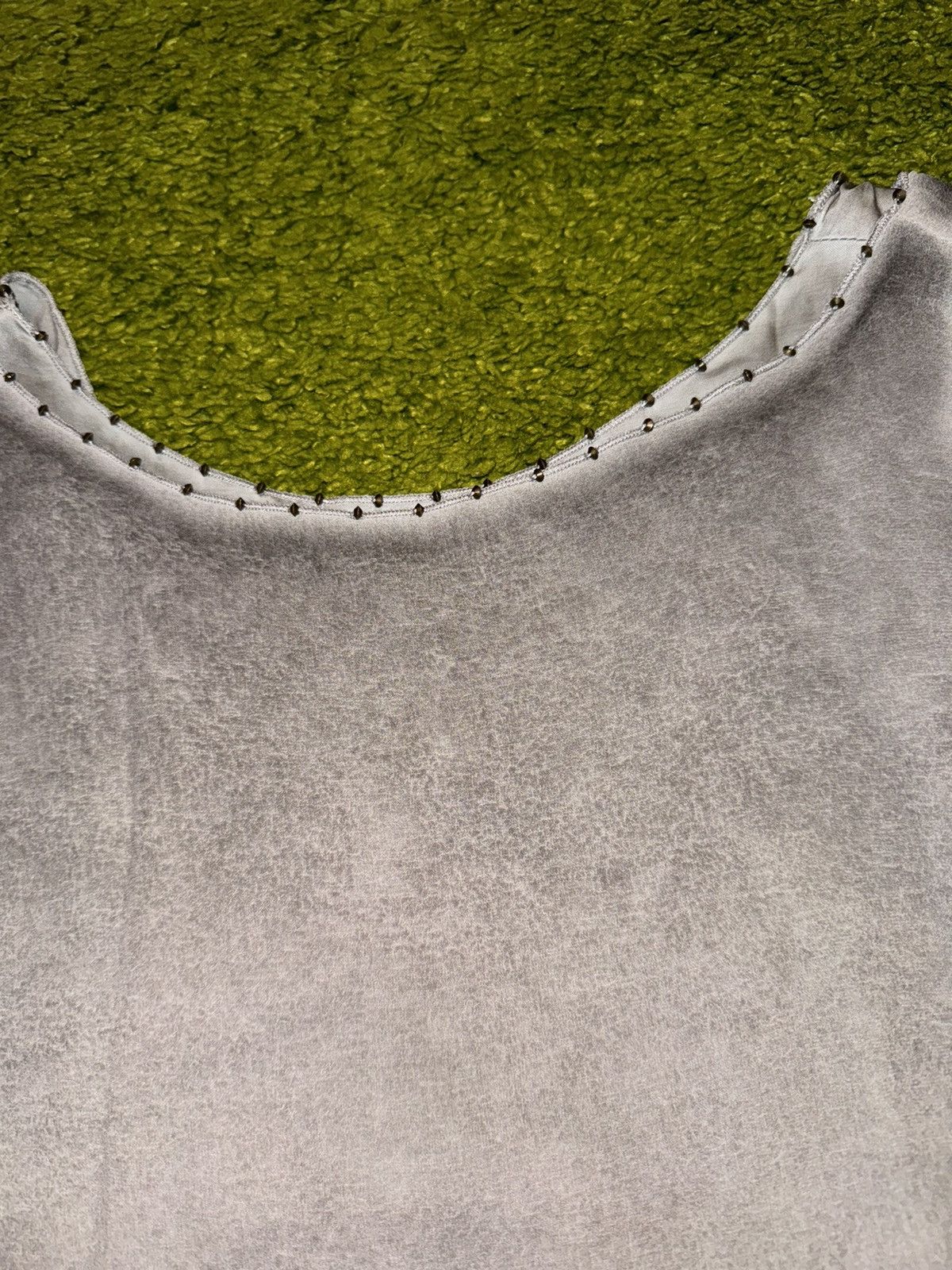 Designer Nile avant garde 100% silk washed graphite grey tank top Size M / US 6-8 / IT 42-44 - 4 Thumbnail
