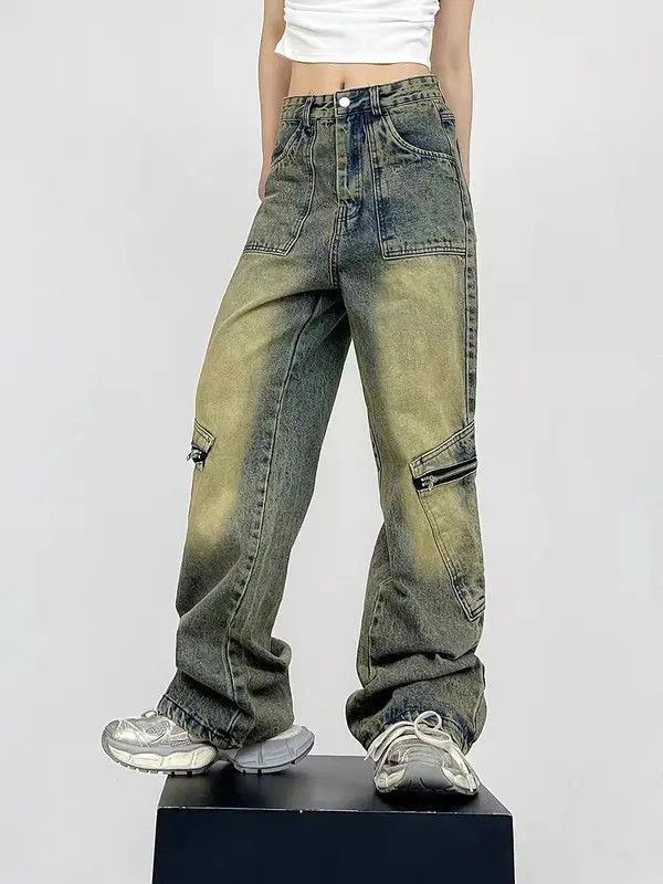 VIBE Vintage washed straight-leg micro-flared jeans Size US 32 / EU 48 - 8 Thumbnail