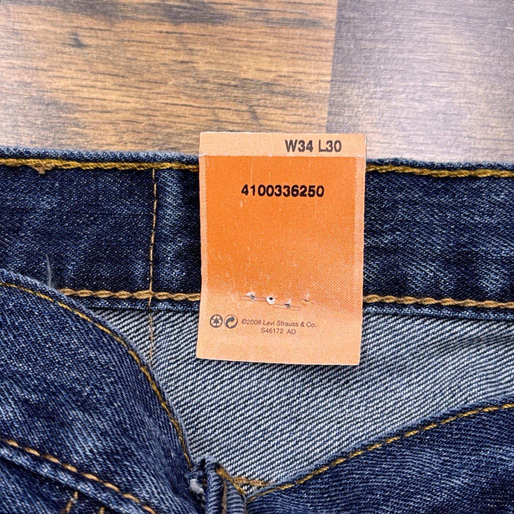 Levi's Levi's 501 Jeans Mens 34x30 Blue Button Fly Straight Leg 2008 New Size US 34 / EU 50 - 6 Thumbnail