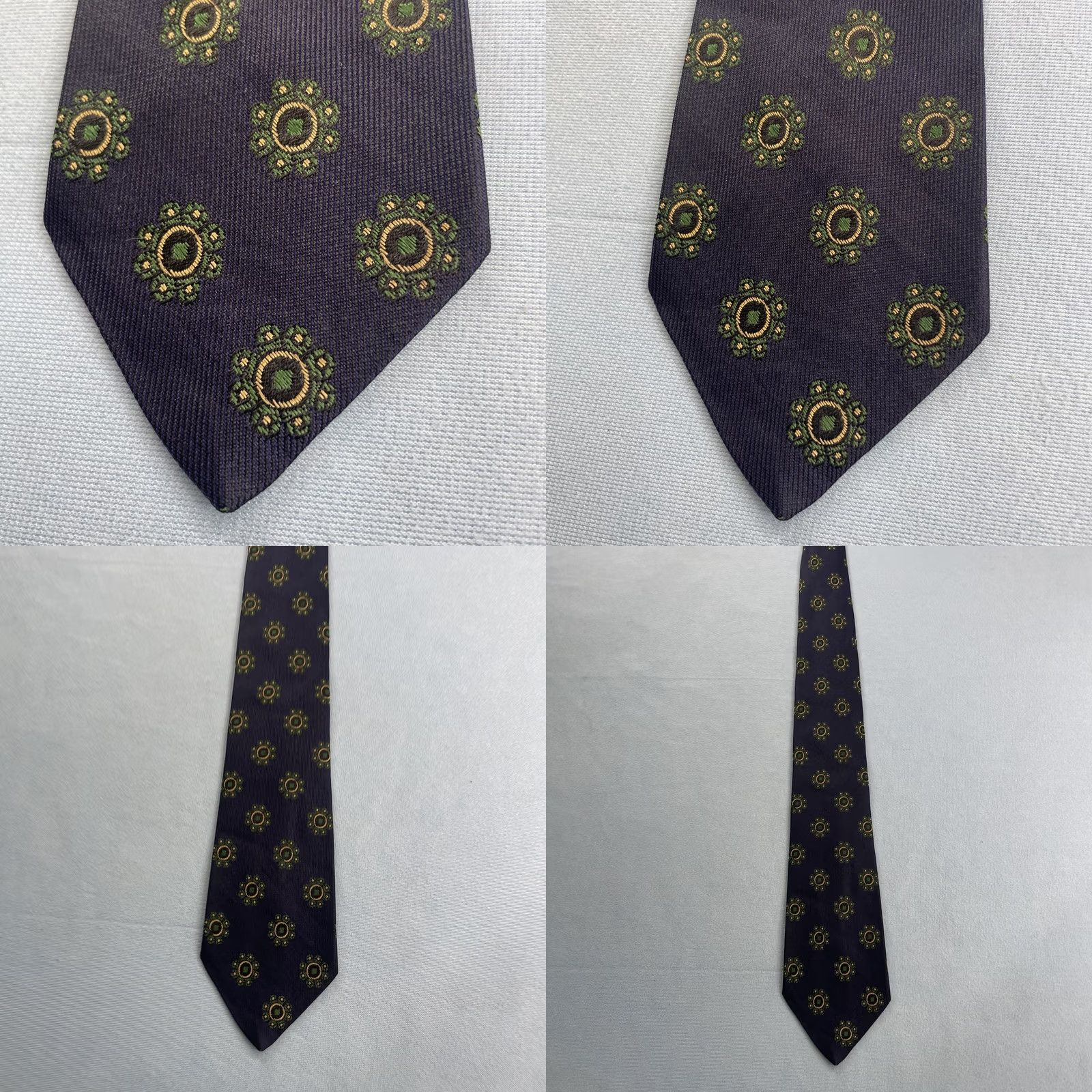 Vintage VINTAGE Reichardt's All Silk Tie Neat Woven Geometry Foulard Blue 3x55 Necktie Capsule 1940s 1950s 1960s Men Size ONE SIZE - 9 Thumbnail