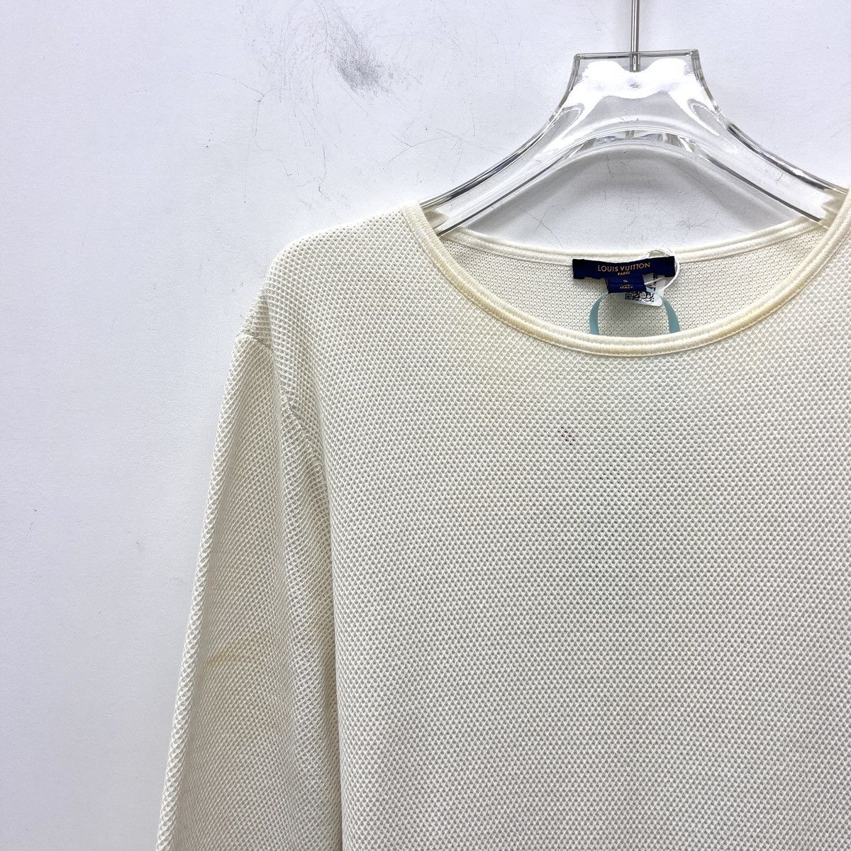 Louis Vuitton Louis Vuitton Off-white Card Long Sleeve Knit Dress K26WX Size S / US 4 / IT 40 - 3 Thumbnail