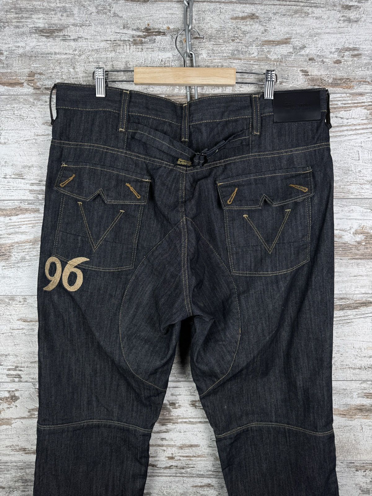 G-Star × Vintage Mens Vintage G star raw 96 jeans denim pants heritage embro Size US 36 / EU 52 - 9 Thumbnail