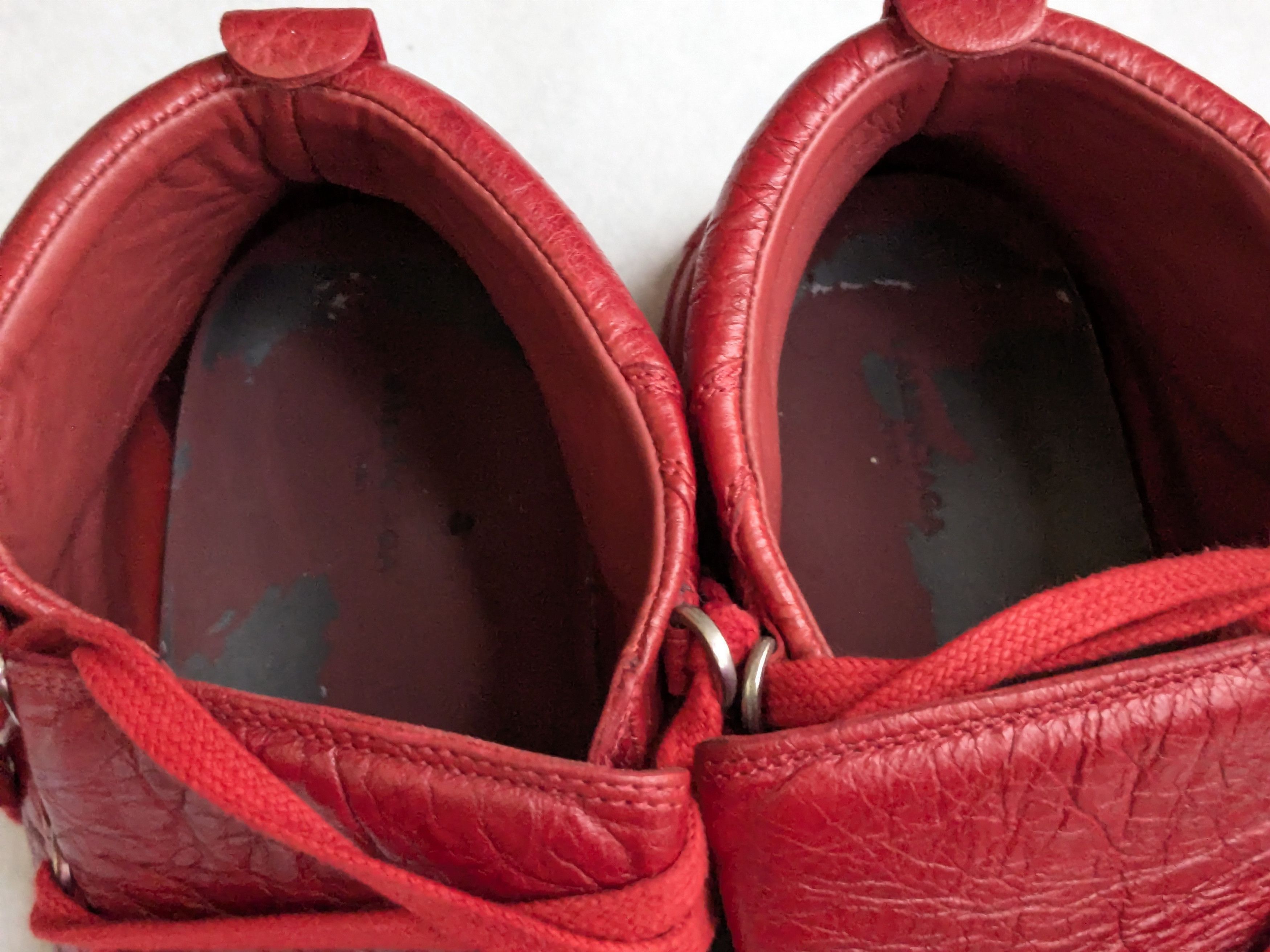 Balenciaga Balenciaga Arena Sneakers Red 12 Leather High Tops Size US 12 / EU 45 - 8 Thumbnail