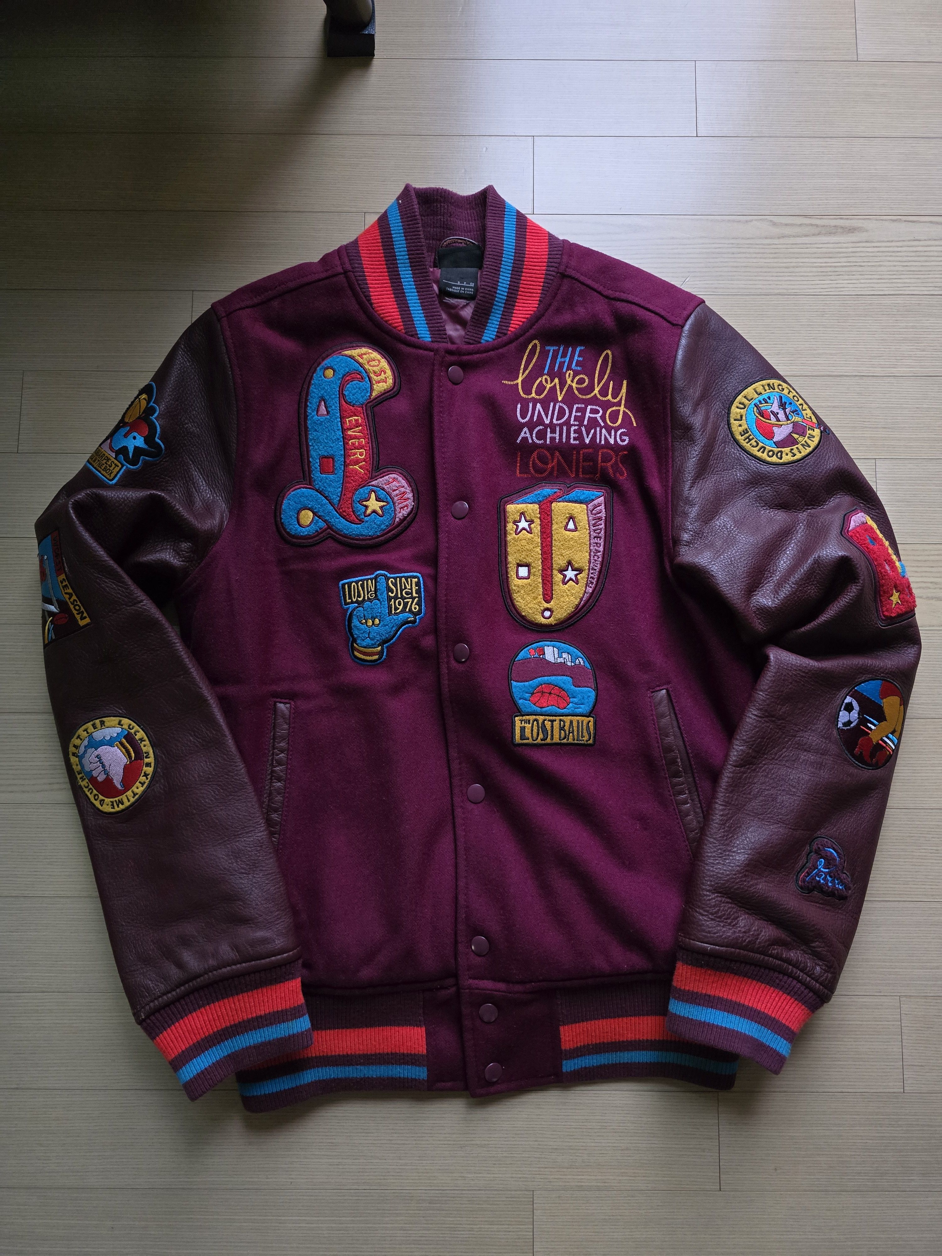 NIKE × parra  コラボ スタジャン ボンバー ジャケット Nike × Parra NIKE X Parra varsity jacket S | Grailed