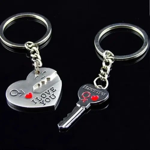 Jewelry Keychain Heart ❤️ Couple Keychain Size ONE SIZE - 4 Thumbnail