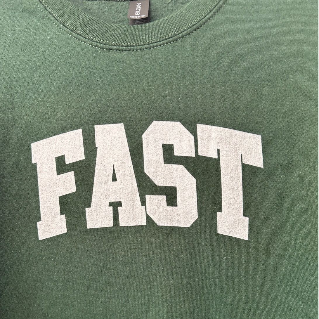 Gildan Gildan Green FAST Graphic Crewneck Sweatshirt US S Size S / US 4 / IT 40 - 7 Thumbnail