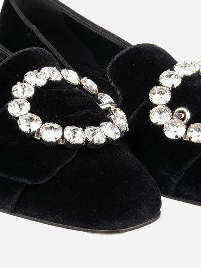 Dolce & Gabbana o1y0925 Velvet Loafers in Black Size US 5 / IT 35 - 5 Thumbnail