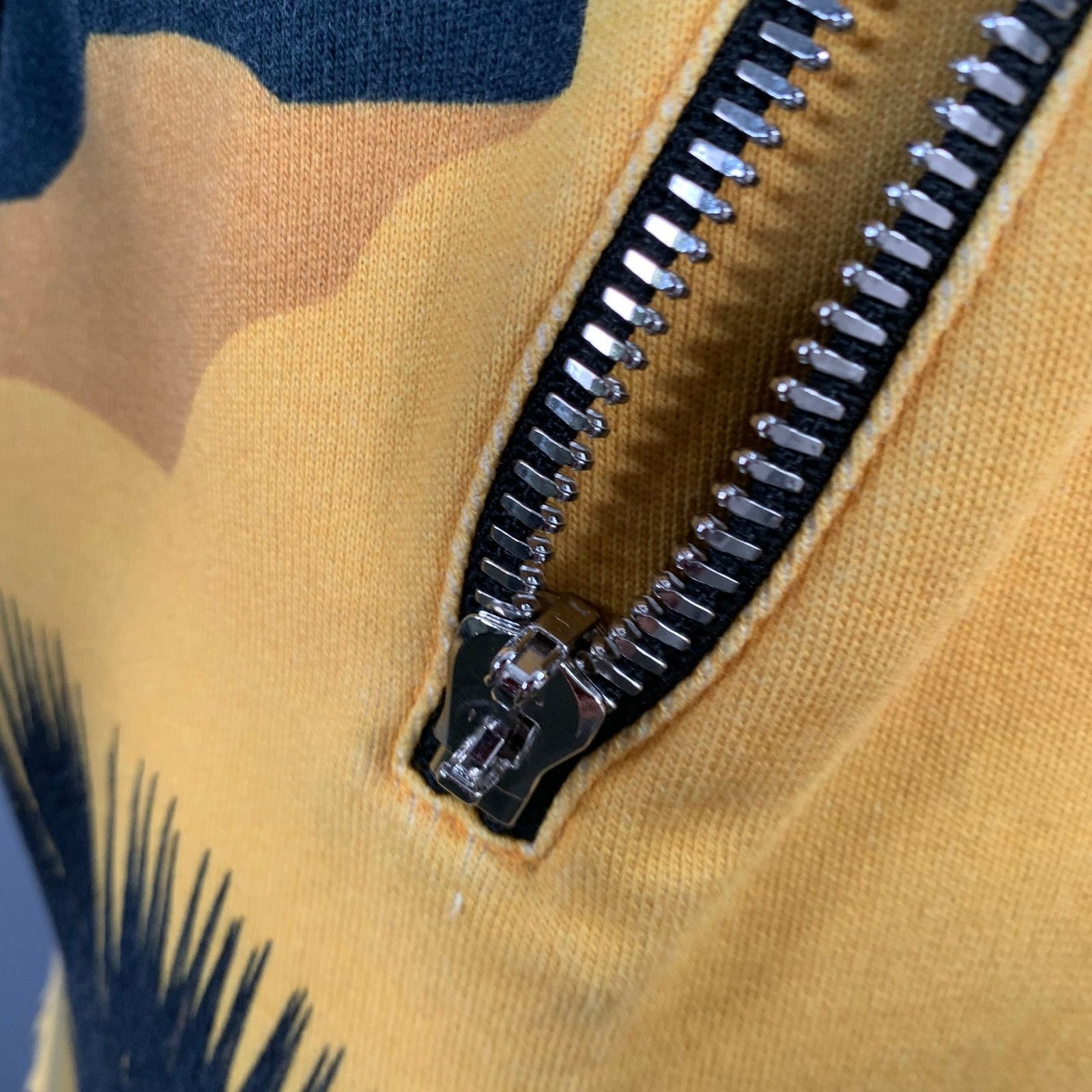 Balmain BALMAIN Orange Blue Tropical Cotton Hooded Zip Up Sweatshirt Size US L / EU 52-54 / 3 - 5 Thumbnail