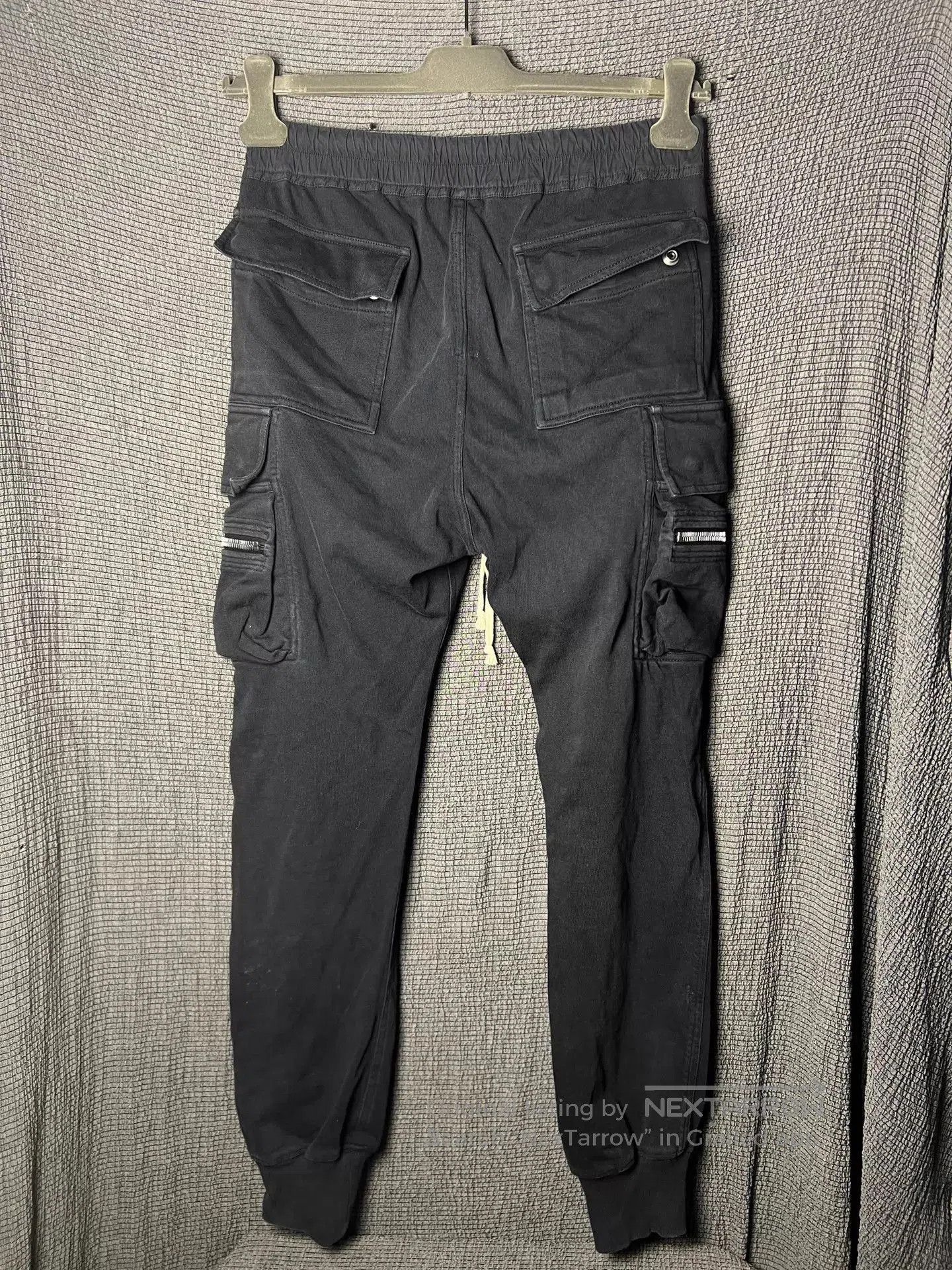 Rick Owens Black Cargo Pants with Zipper Pockets Size 34. Size US 34 / EU 50 - 2 Thumbnail