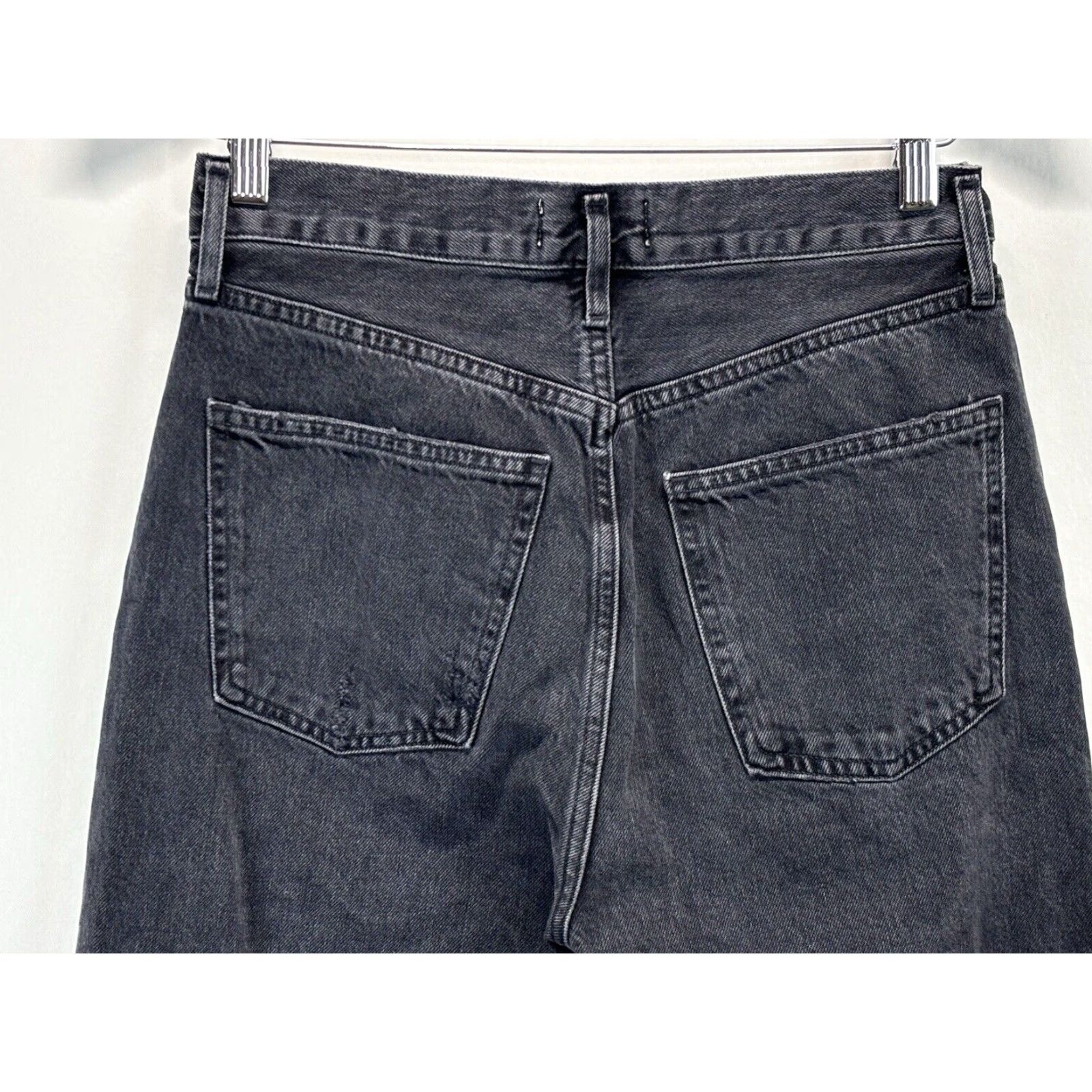 Agolde 90s AGOLDE High Waist Black Straight Stretch Denim Jeans Womens 27 Size 27" / US 4 / IT 40 - 5 Thumbnail