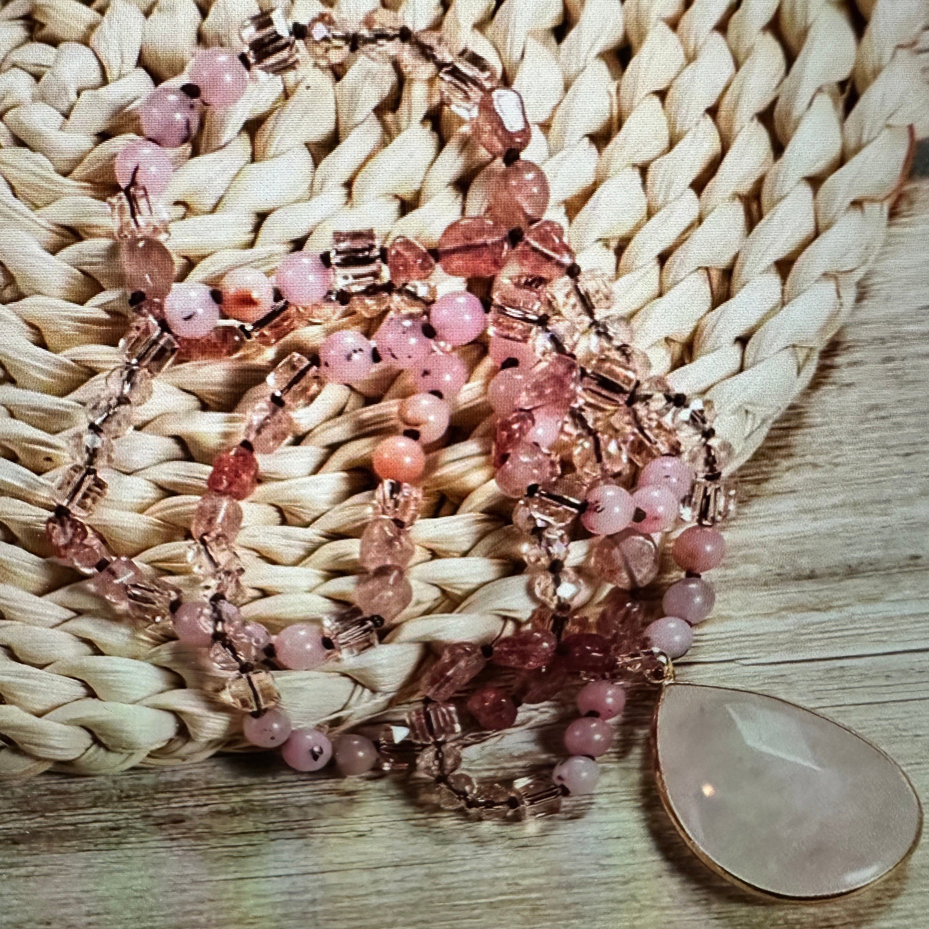 Other Bohemian Natural Stone Glass Knot Pendant Necklace | Gift Bo Size ONE SIZE - 3 Thumbnail