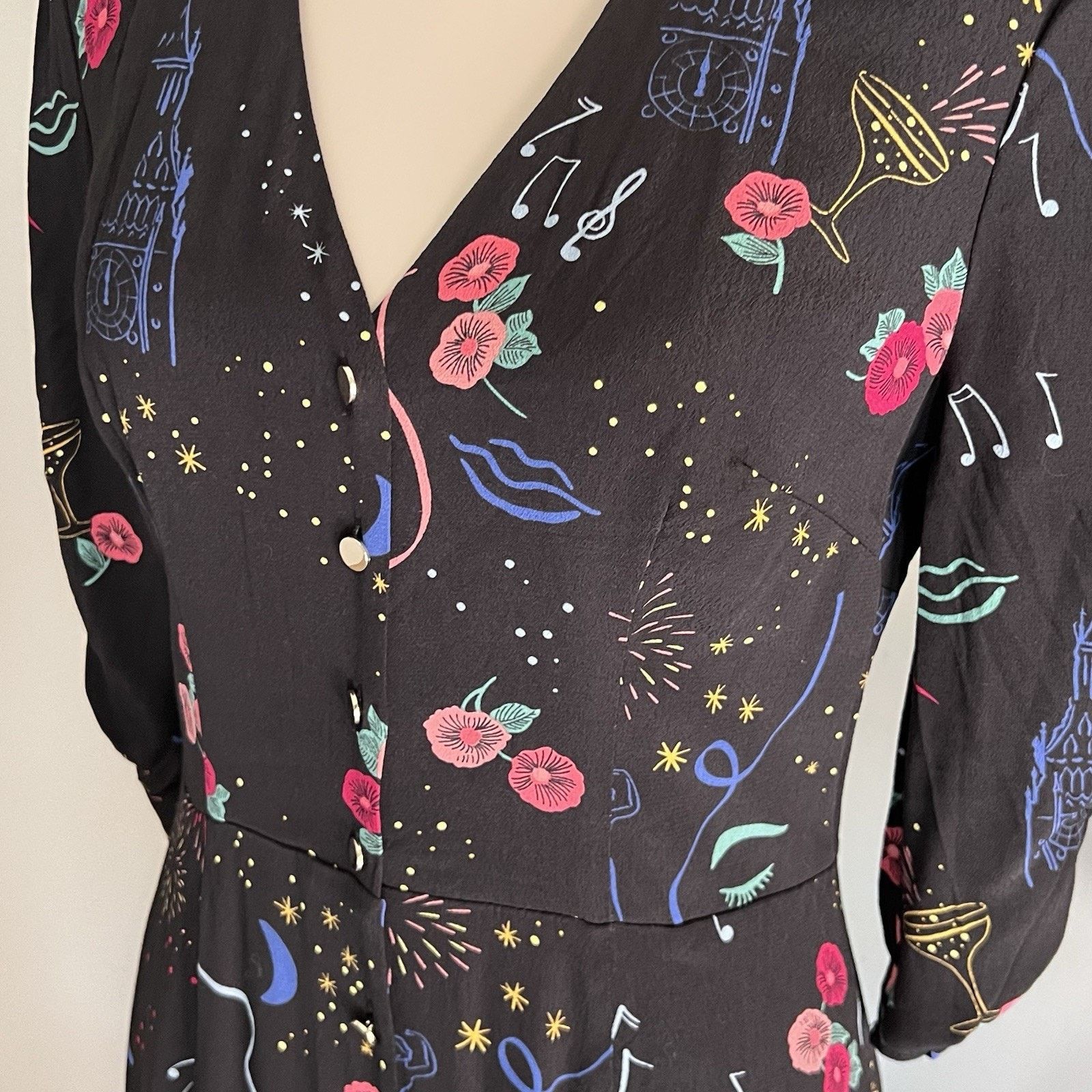 Other NWT RARE Emily & Fin XS Felicity Long Flare Party Dress Size XS / US 0-2 / IT 36-38 - 7 Thumbnail