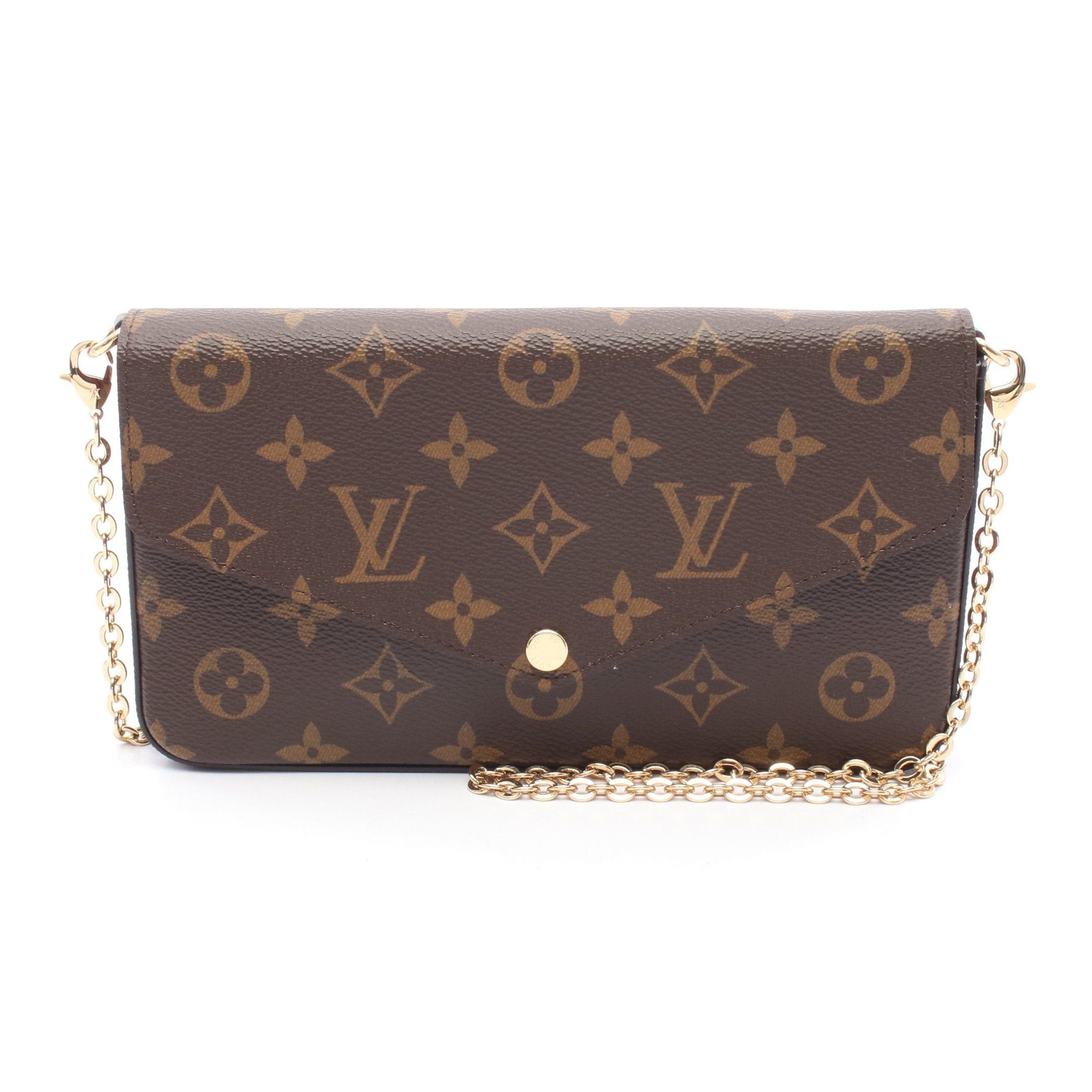 Louis Vuitton Louis Vuitton Pochette Felicie Monogram Fuchsia Chain Shoulder Bag Brown Size ONE SIZE - 1 Thumbnail