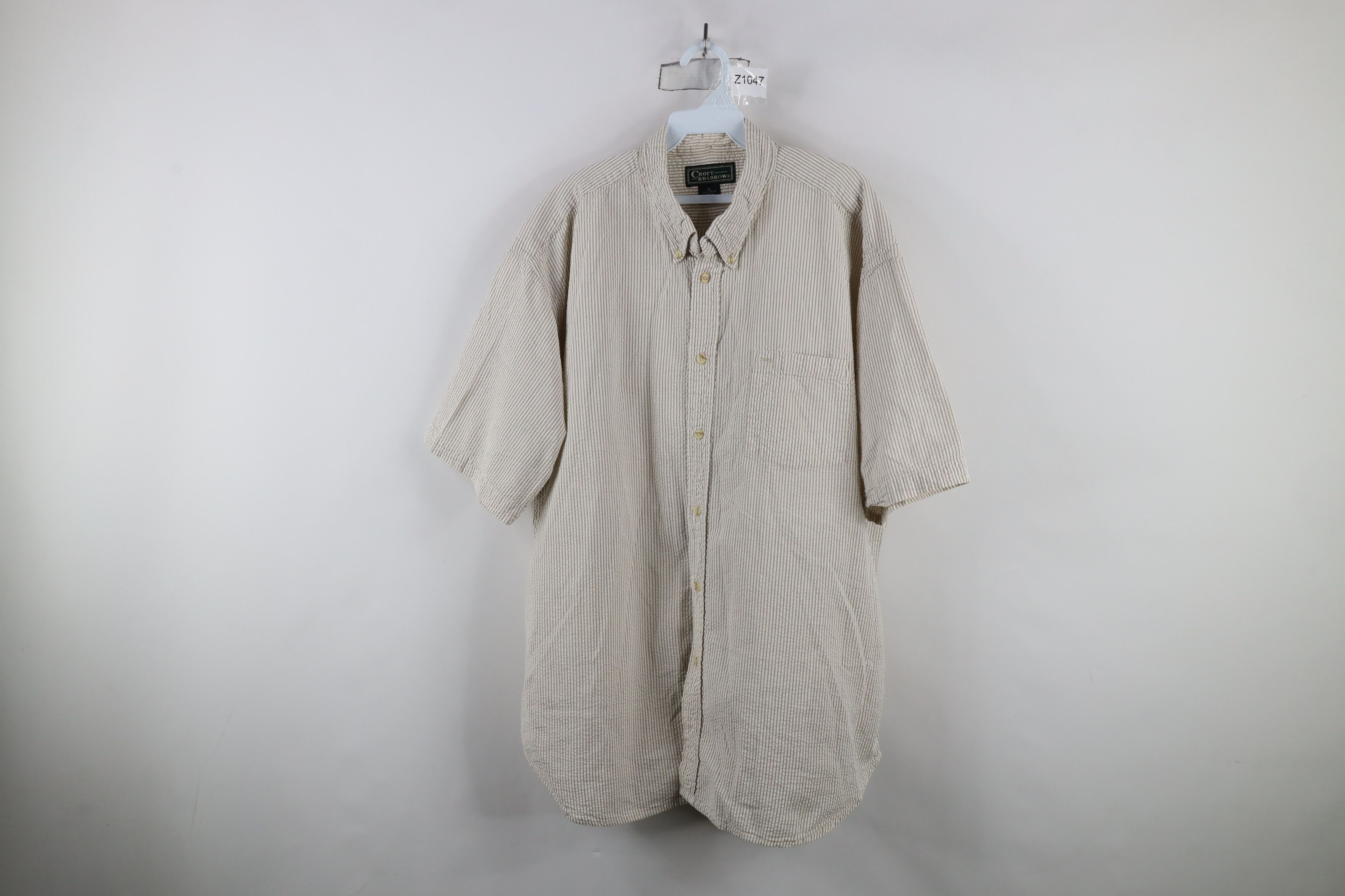 Vintage Vintage 90s Streetwear Striped Seer Sucker Button Down Shirt Size US XL / EU 56 / 4 - 1 Thumbnail