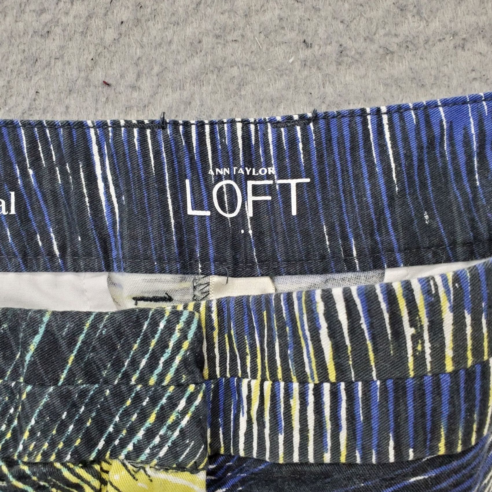 Loft LOFT Ann Taylor Original Short Womens 16 Multi Printed Slash Pocket Outdoor Shirt Size 38" / US 16 / IT 52 - 7 Thumbnail