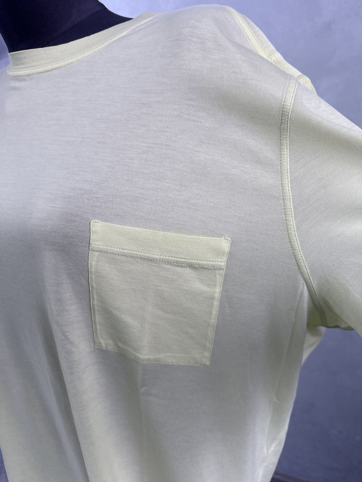 Hermes Hermes Men’s Cotton T Shirt Light Green Small Pocket Size US XXL / EU 58 / 5 - 3 Thumbnail