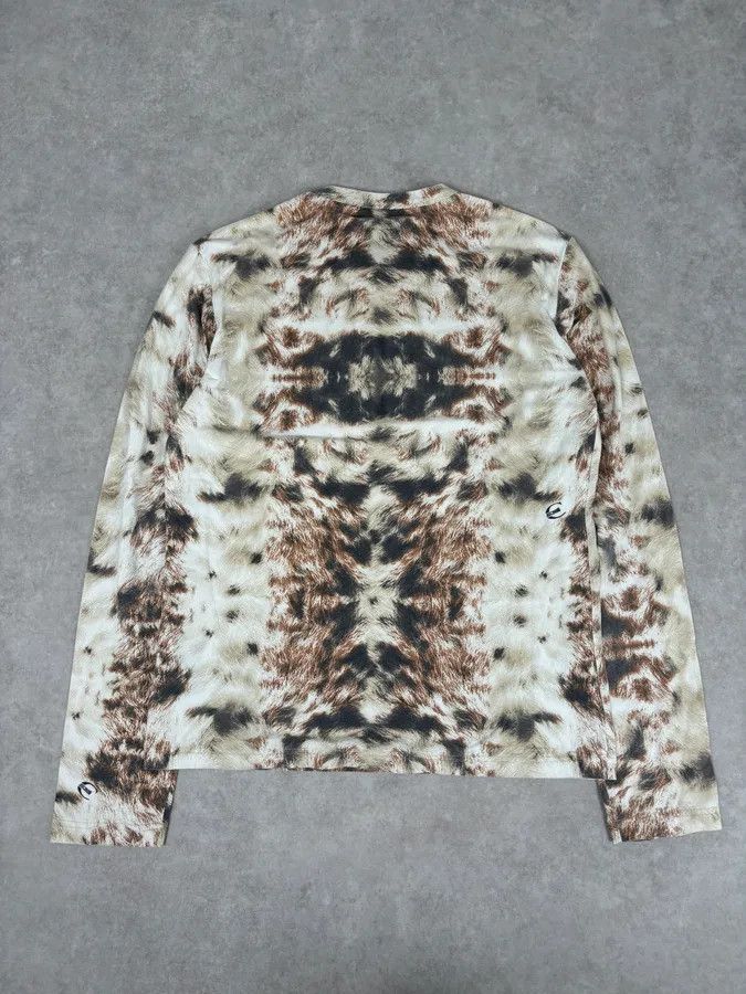Just Cavalli SS2004 Cavalli Cream Animal Print Longsleeve T-Shirt Size US M / EU 48-50 / 2 - 5 Thumbnail