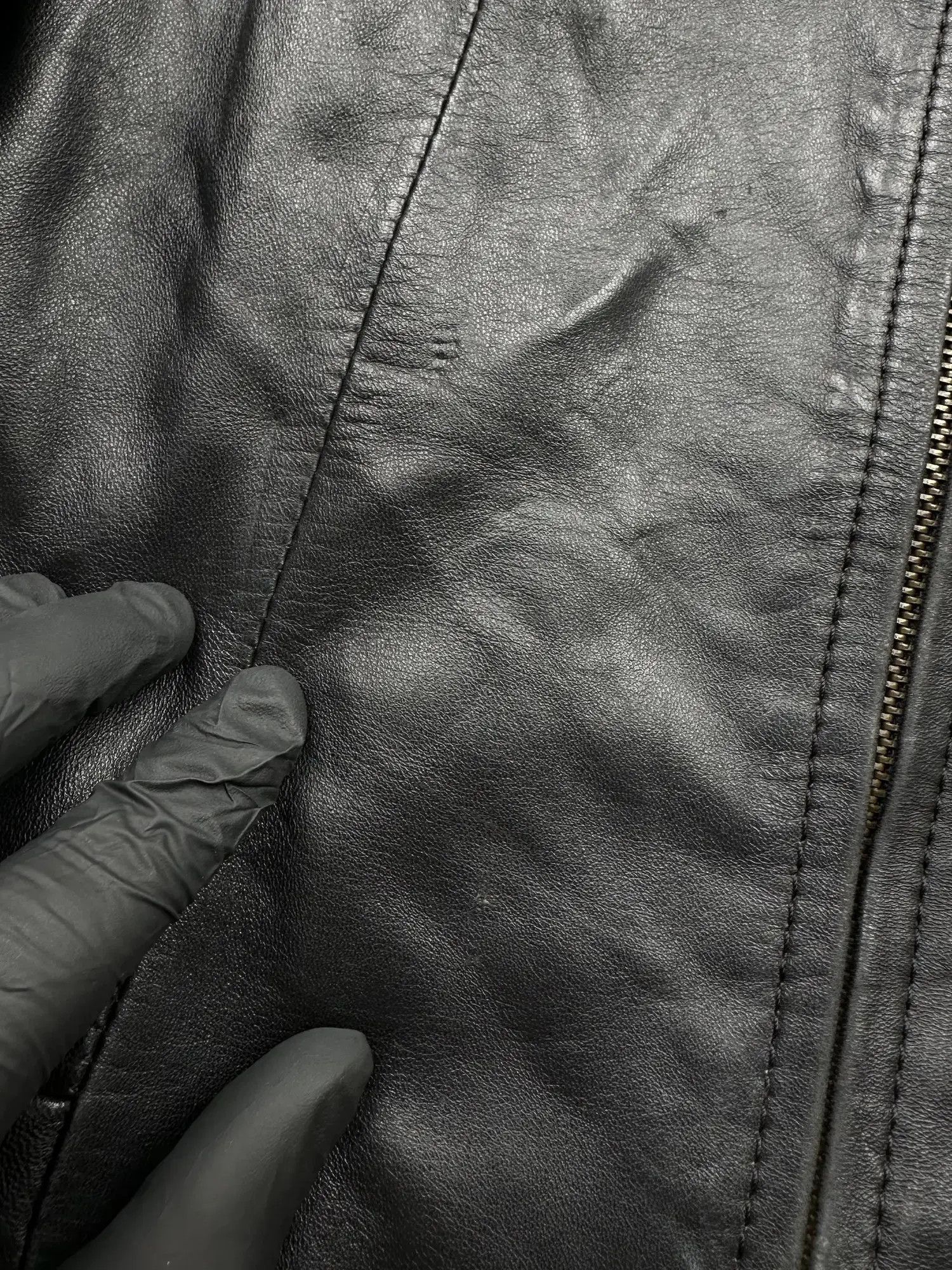 Vintage Vintage Cropped Leather Jacket C389(V7) Size S / US 4 / IT 40 - 4 Thumbnail