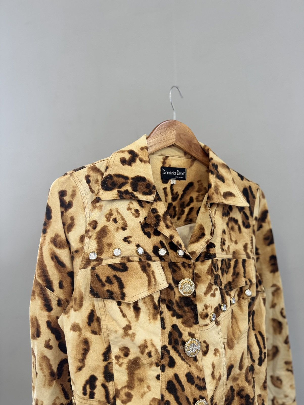 Vintage Very crazy Jacket Leopard Designer denim Size M / US 6-8 / IT 42-44 - 3 Thumbnail