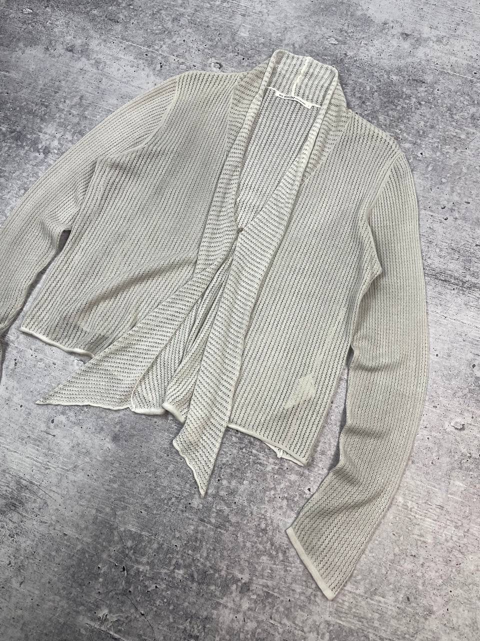 Vintage Vintage Nile Atelier Linen Mesh Knit Cardigan Sweater Y2K Size L / US 10 / IT 46 - 3 Thumbnail