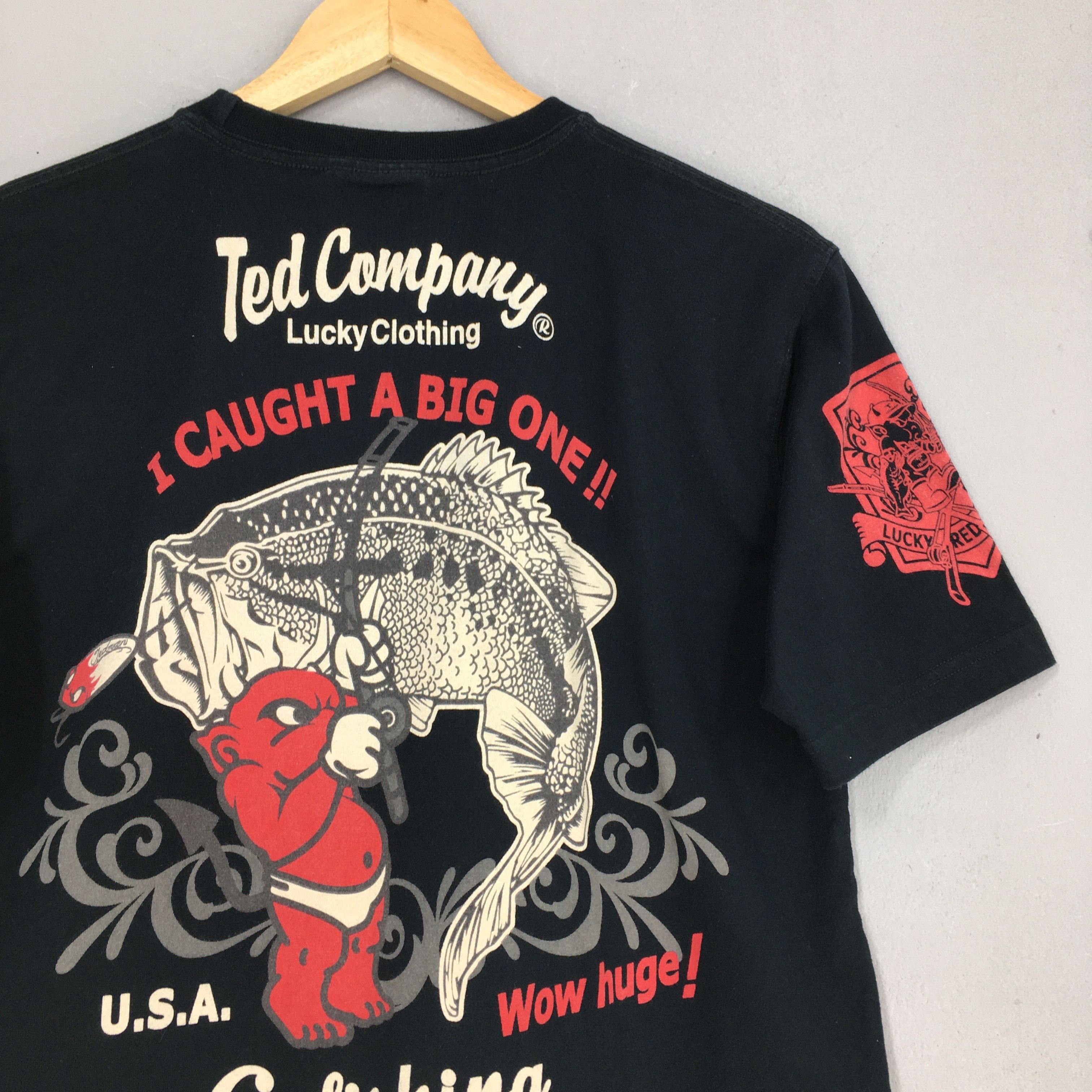 Buzz Rickson's × Tedman × Vintage Vintage Ted Company Hook Monster Fishing Tshirt Medium Size US M / EU 48-50 / 2 - 8 Thumbnail