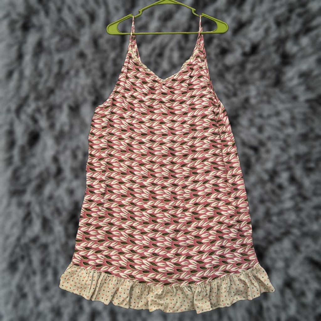 Vintage VINTAGE Zoe Slip Dress S Women's Sleeveless Pink Knee Length Ruffle 90s Y2K Fairycore Cottagecore Boho Indie Coquette Summer Spring Dress Size S / US 4 / IT 40 - 1 Thumbnail