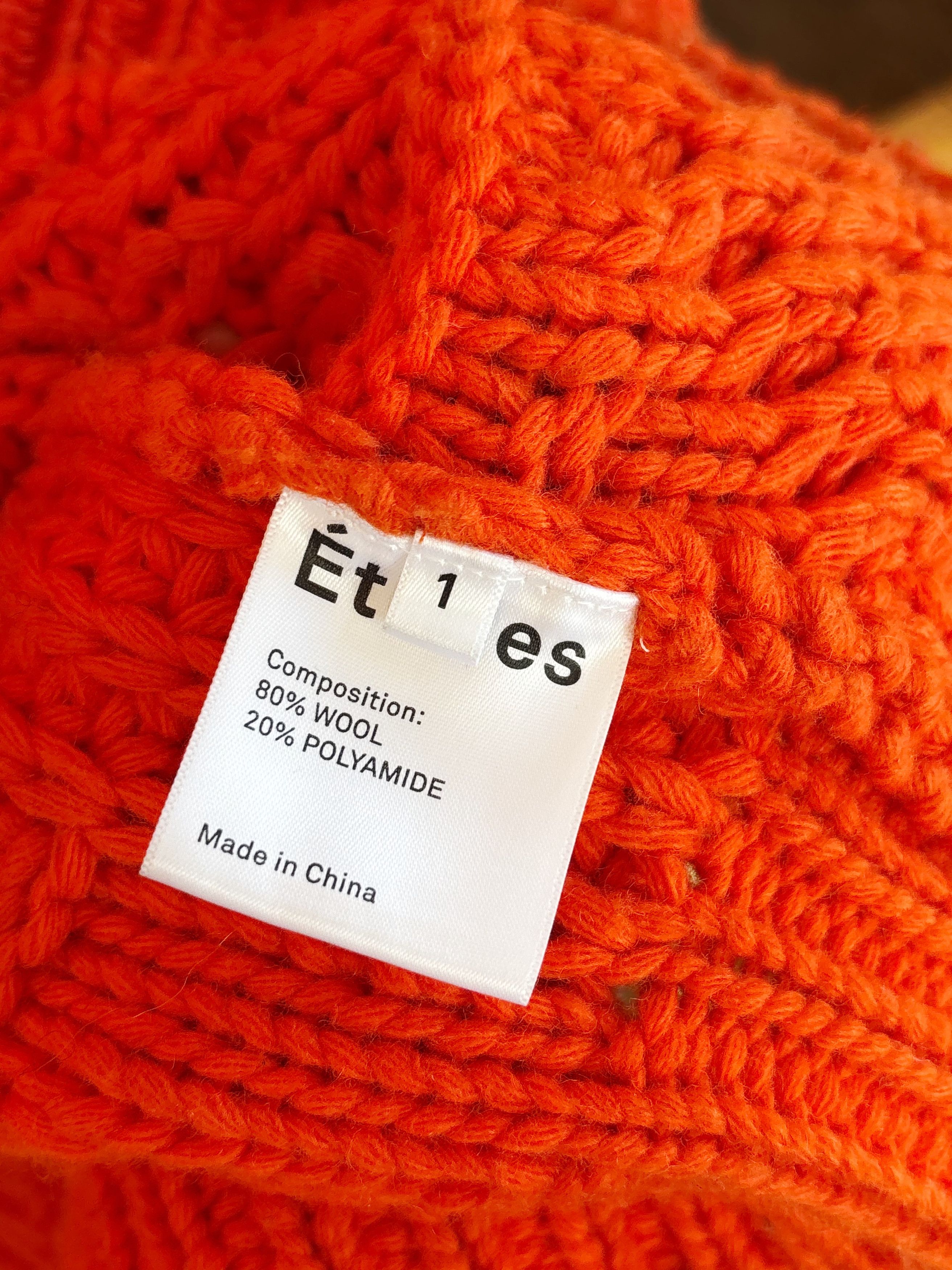 Etudes ETUDES chunky ribbed sweater in orange size s/m Size US S / EU 44-46 / 1 - 3 Thumbnail