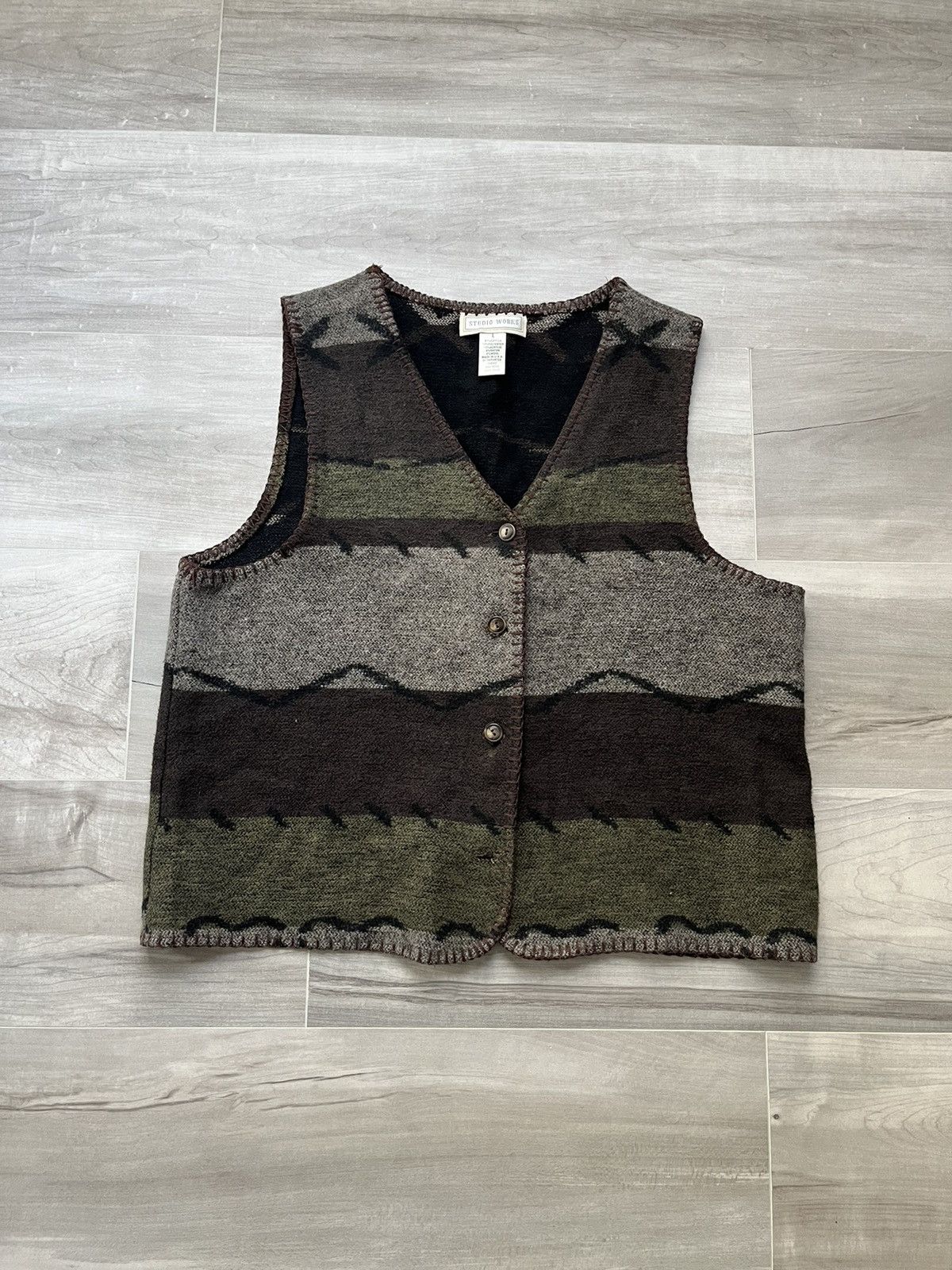 Vintage Vintage Wool Vest Size: Large Size US L / EU 52-54 / 3 - 1 Thumbnail
