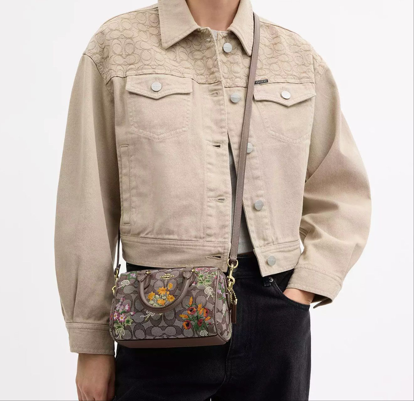 Coach Mini Rowan Crossbody Bag with Floral Embroidery CDY31 Size ONE SIZE - 10 Thumbnail