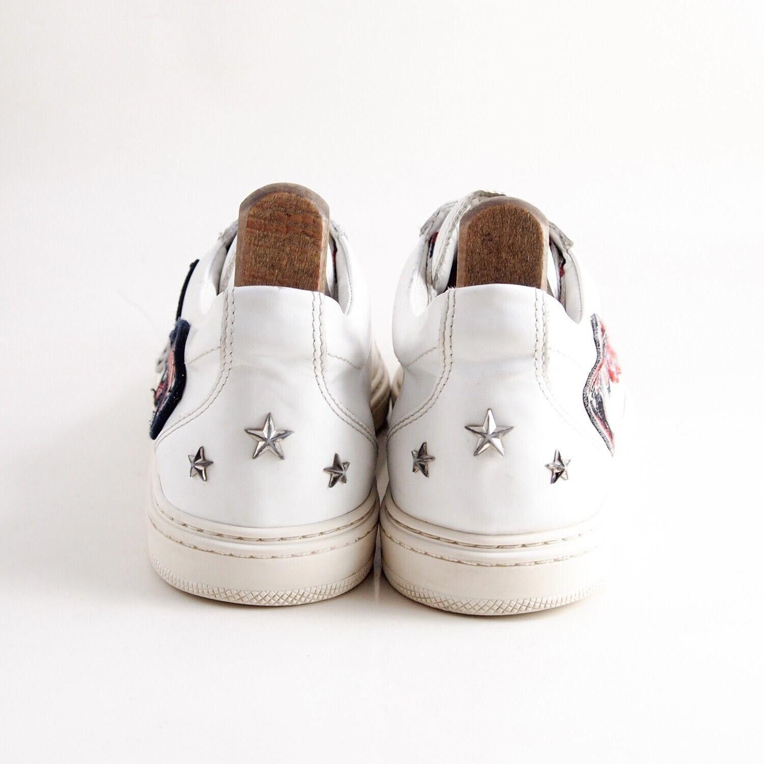 Jimmy Choo Jimmy Choo Low Top Sneakers White Leather Mens US 10 EU 43 Size US 10 / EU 43 - 5 Thumbnail