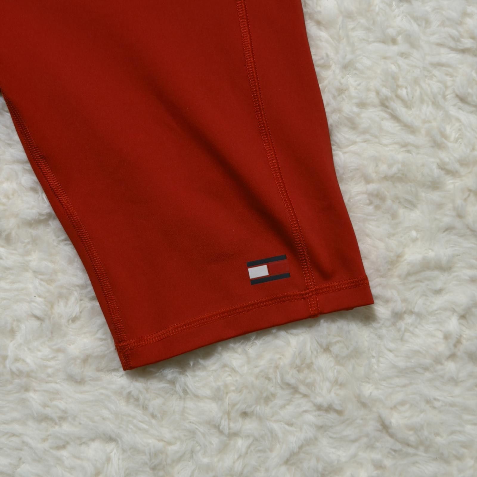 Tommy Hilfiger Tommy Hilfiger Sport Red Athletic Biker Shorts Size 28" / US 6 / IT 42 - 2 Thumbnail