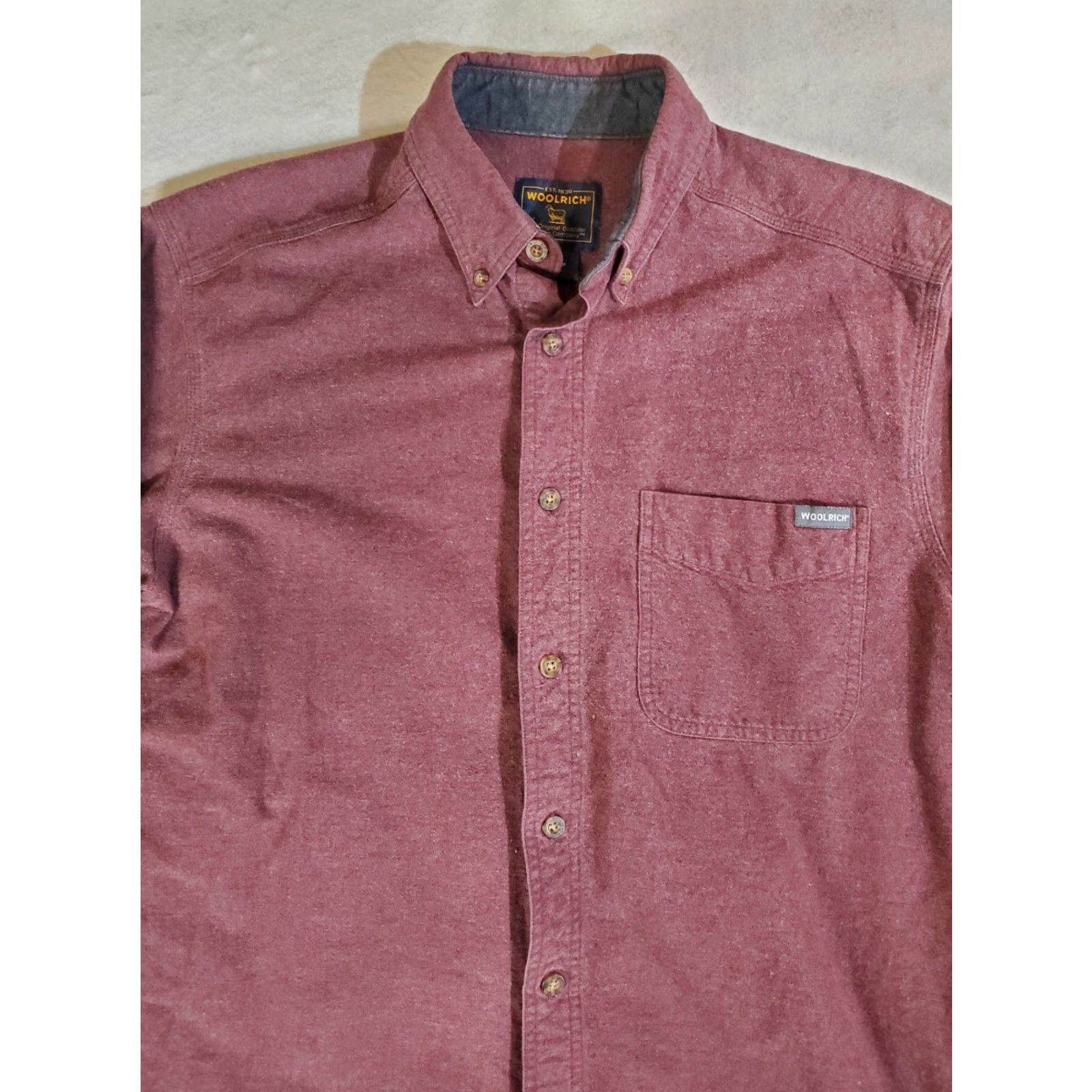 Vintage VINTAGE Woolrich Shirt Button-Up Collared Men’s Size M Red Cotton Flannel Rare Outdoor | Woolrich Size US M / EU 48-50 / 2 - 2 Thumbnail