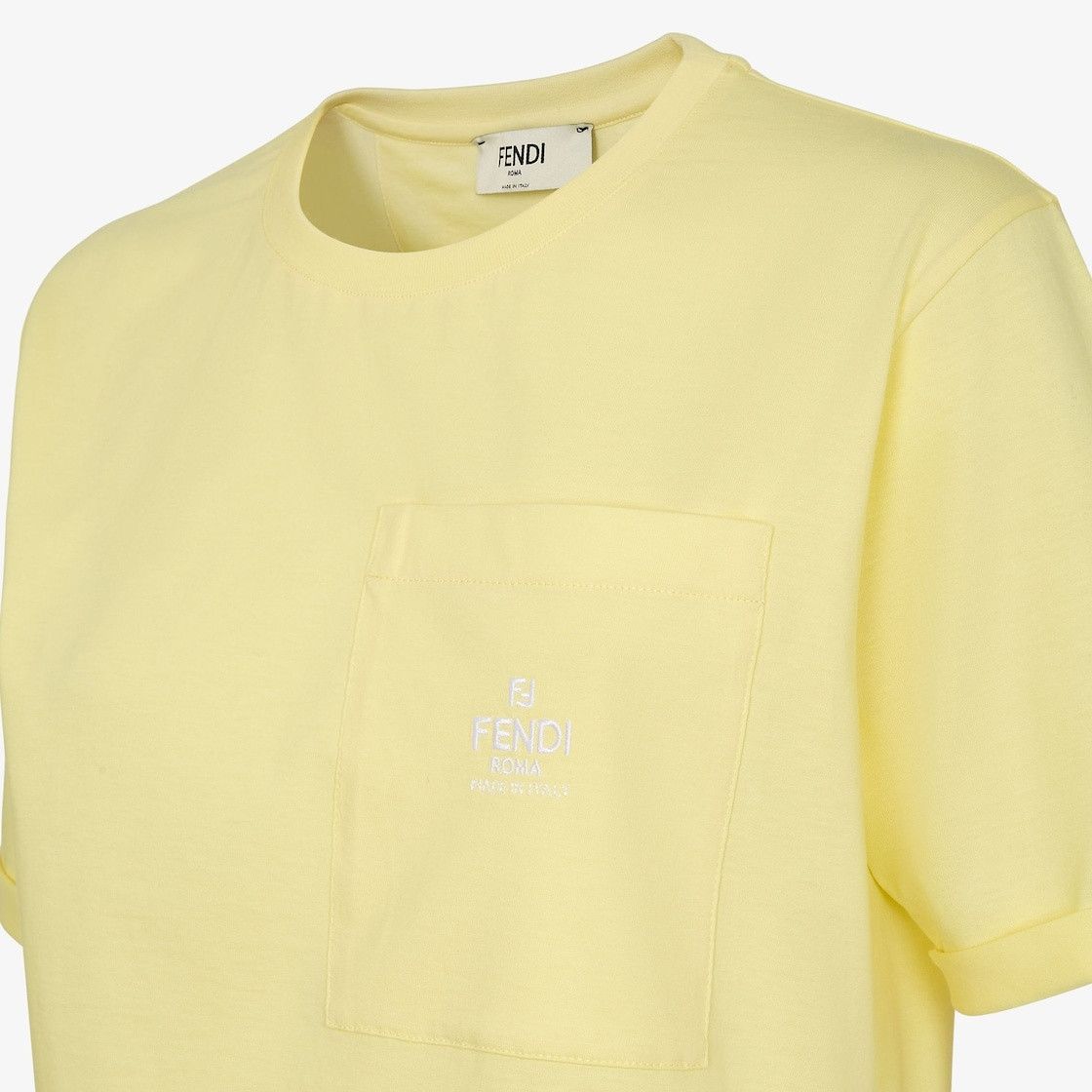 Fendi o1s1wg110925 T-Shirt in Yellow Size L / US 10 / IT 46 - 3 Thumbnail