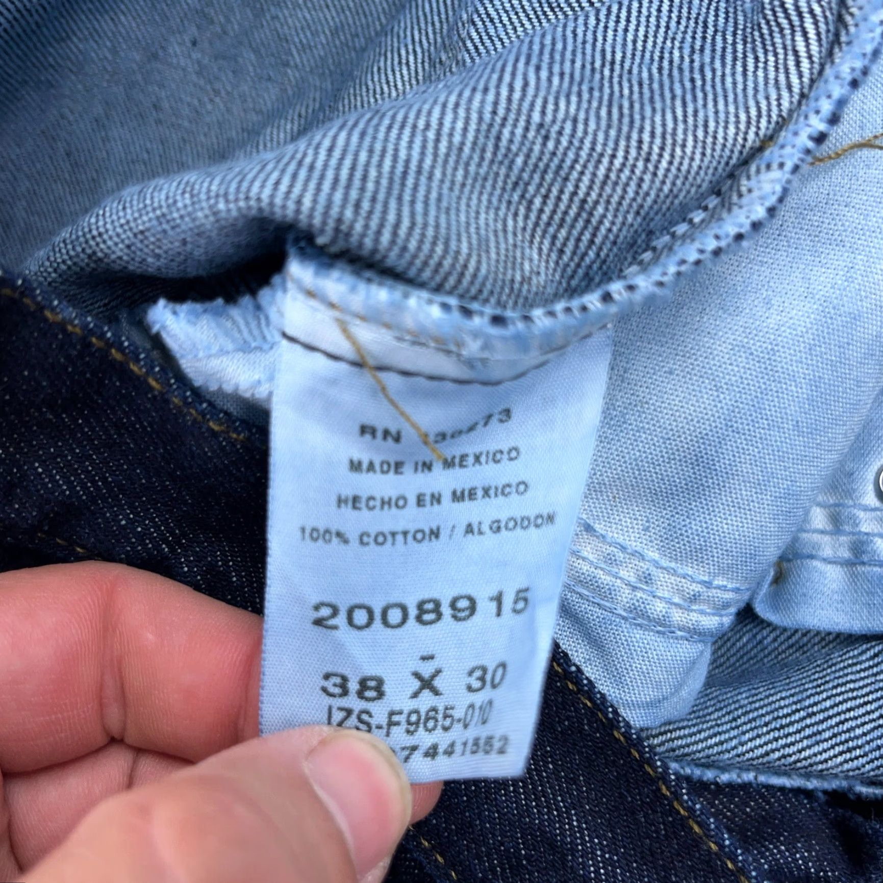 Lee VINTAGE Lee Jeans Men 38x30 Regular Fit Straight Leg Dark Wash Y2K 2000s Jeans Mens Blue 90s USA Size US 38 / EU 54 - 5 Thumbnail