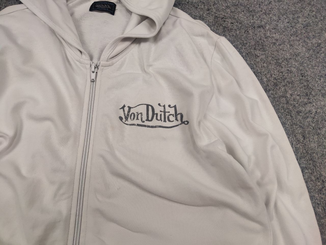 Von Dutch Vintage Von Dutch Big logo white Long sleeve Zip hoodie Size US M / EU 48-50 / 2 - 8 Thumbnail