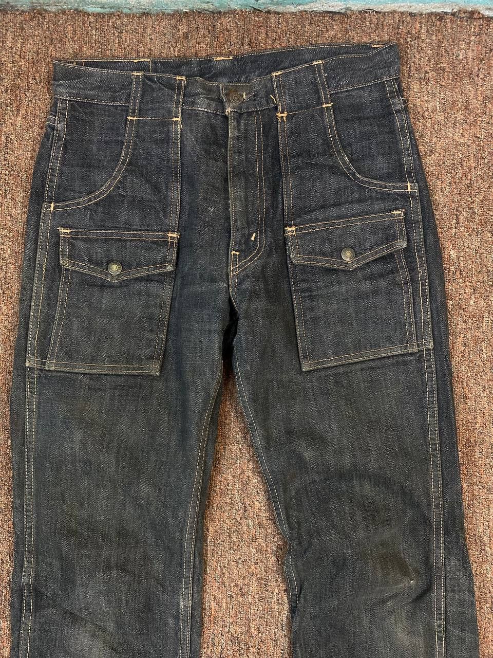 vintage joe mccoy bushpants distressed denim nice design