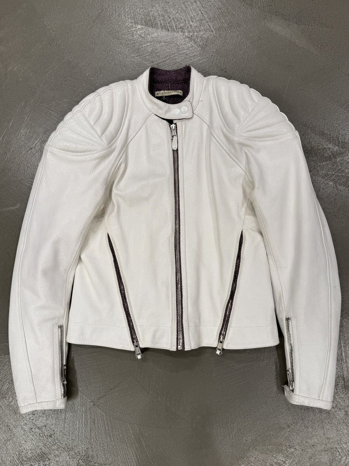 Balenciaga AW2004 Balenciaga Nicolas Ghesquière runway leather jacket Size US S / EU 44-46 / 1 - 1 Thumbnail