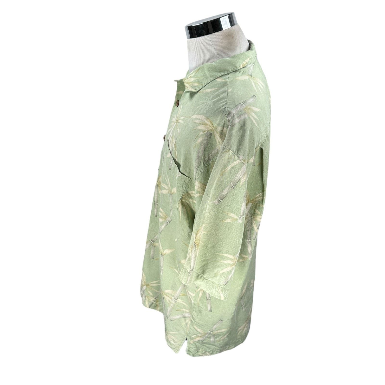 Tommy Bahama Tommy Bahama Hawaiian Shirt Mens L Green Palm Tree Button-Up Size US L / EU 52-54 / 3 - 4 Thumbnail