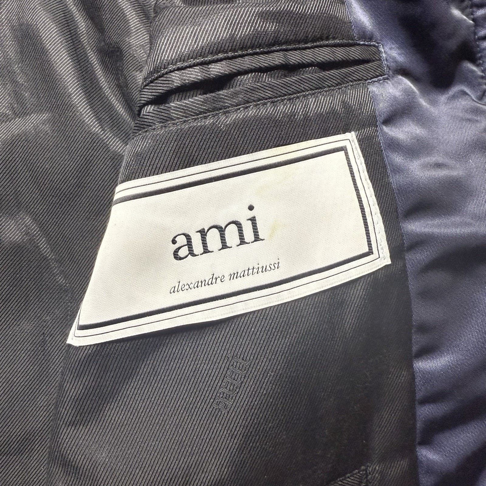 AMI Ami Alexandre Mattiussi Navy Blue Bomber Jacket Small Size US S / EU 44-46 / 1 - 4 Thumbnail