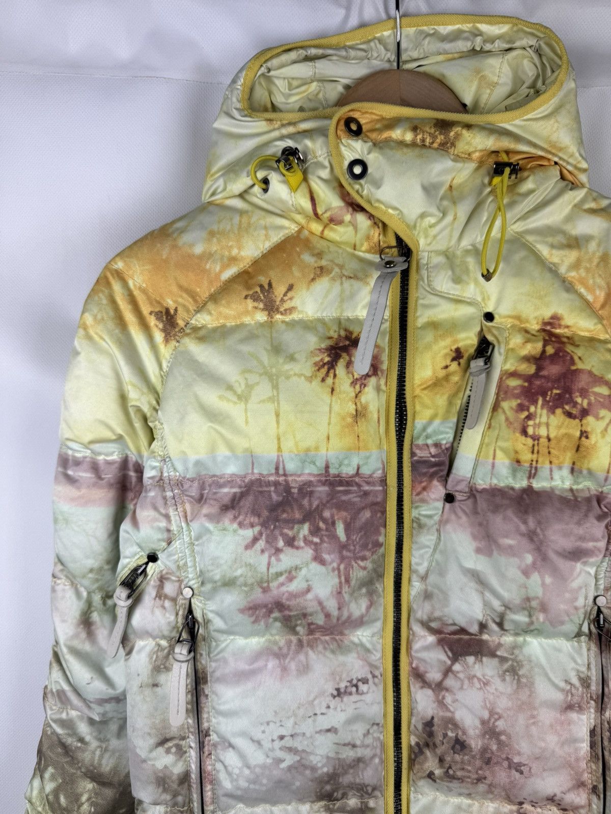 Japanese Brand KRU Ladies Hooded Down Puffer Patterned Ski Jacket Size XS Size XS / US 0-2 / IT 36-38 - 2 Thumbnail