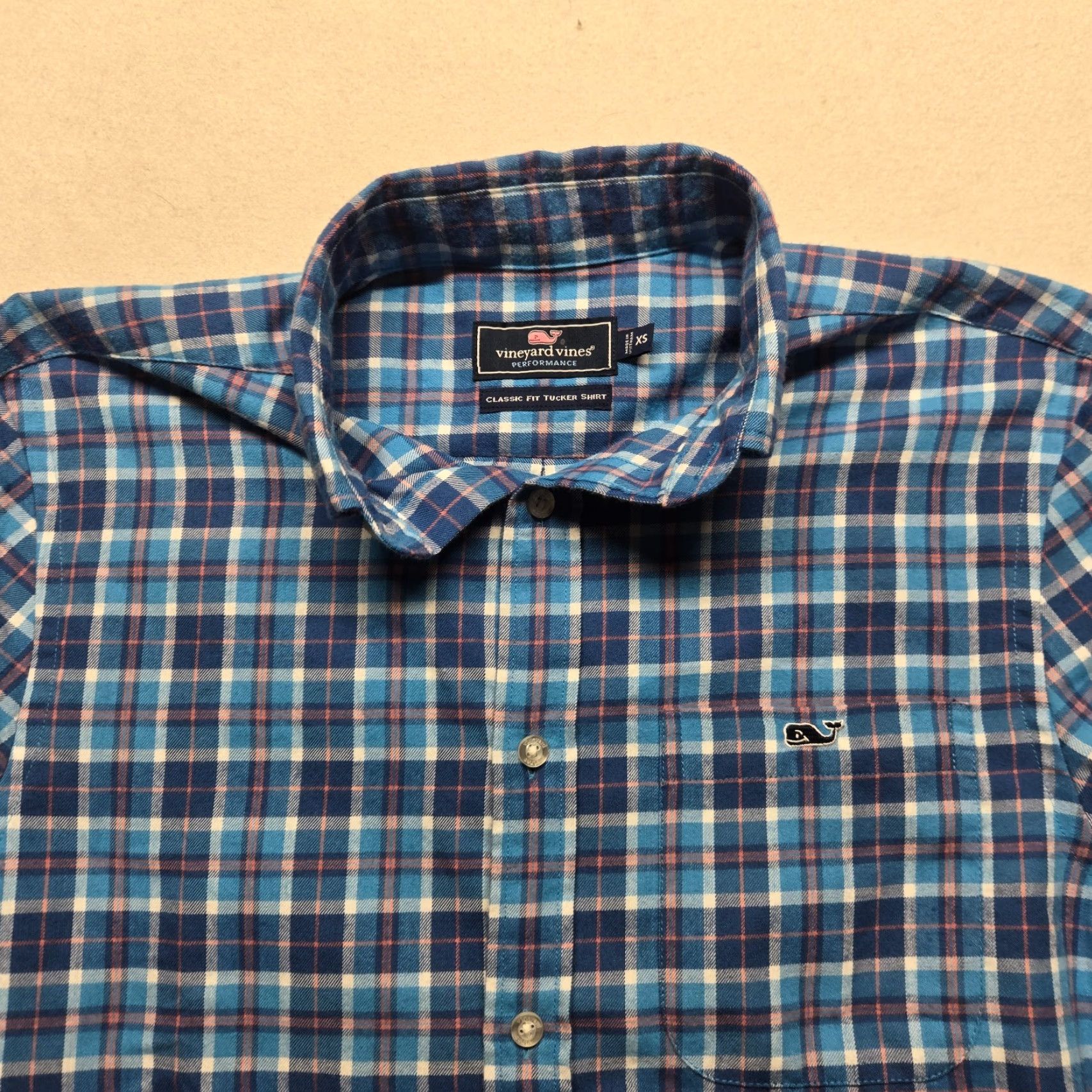 Vineyard Vines Vineyard Vines Shirt Blue Plaid Performance Button Up Adult Men's XS Extra Small Size US XS / EU 42 / 0 - 2 Thumbnail
