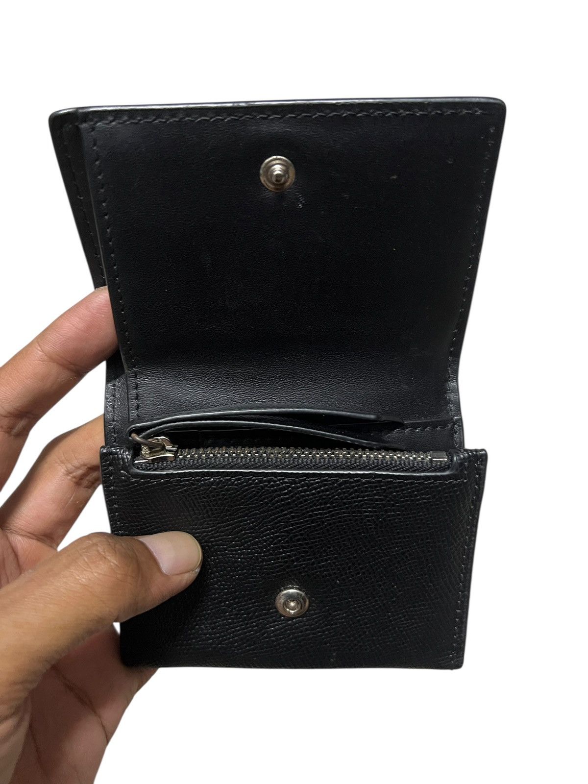 Maison Margiela Maison Margiela Four-Stitches Leather Trifold Wallet Size ONE SIZE - 9 Thumbnail