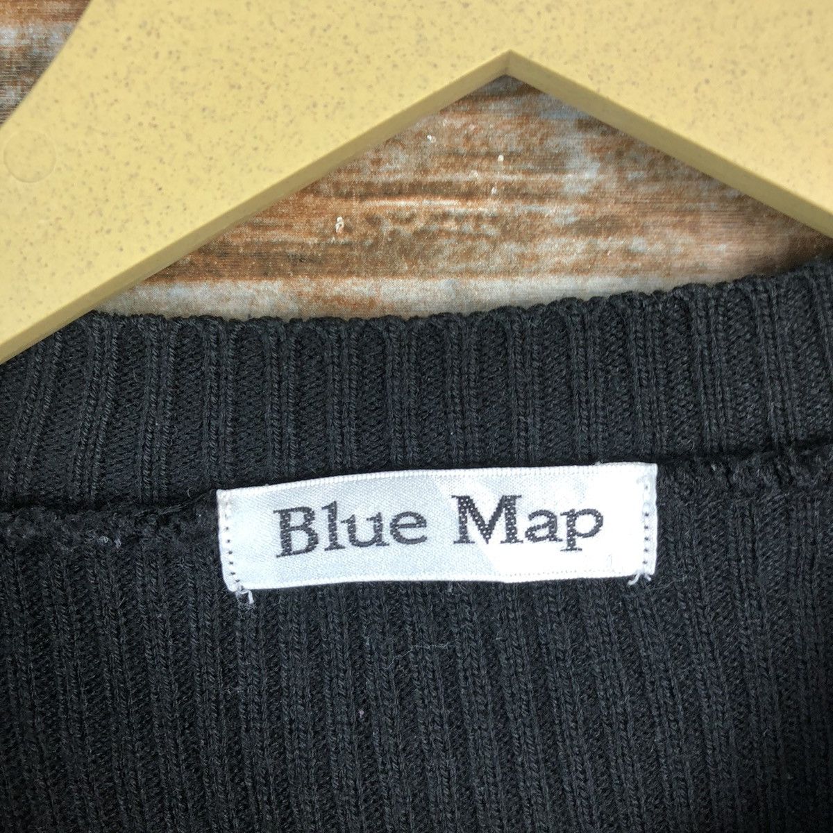 Homespun Knitwear × Japanese Brand Blue Map White Black Knitwear #A959 Size S / US 4 / IT 40 - 9 Thumbnail