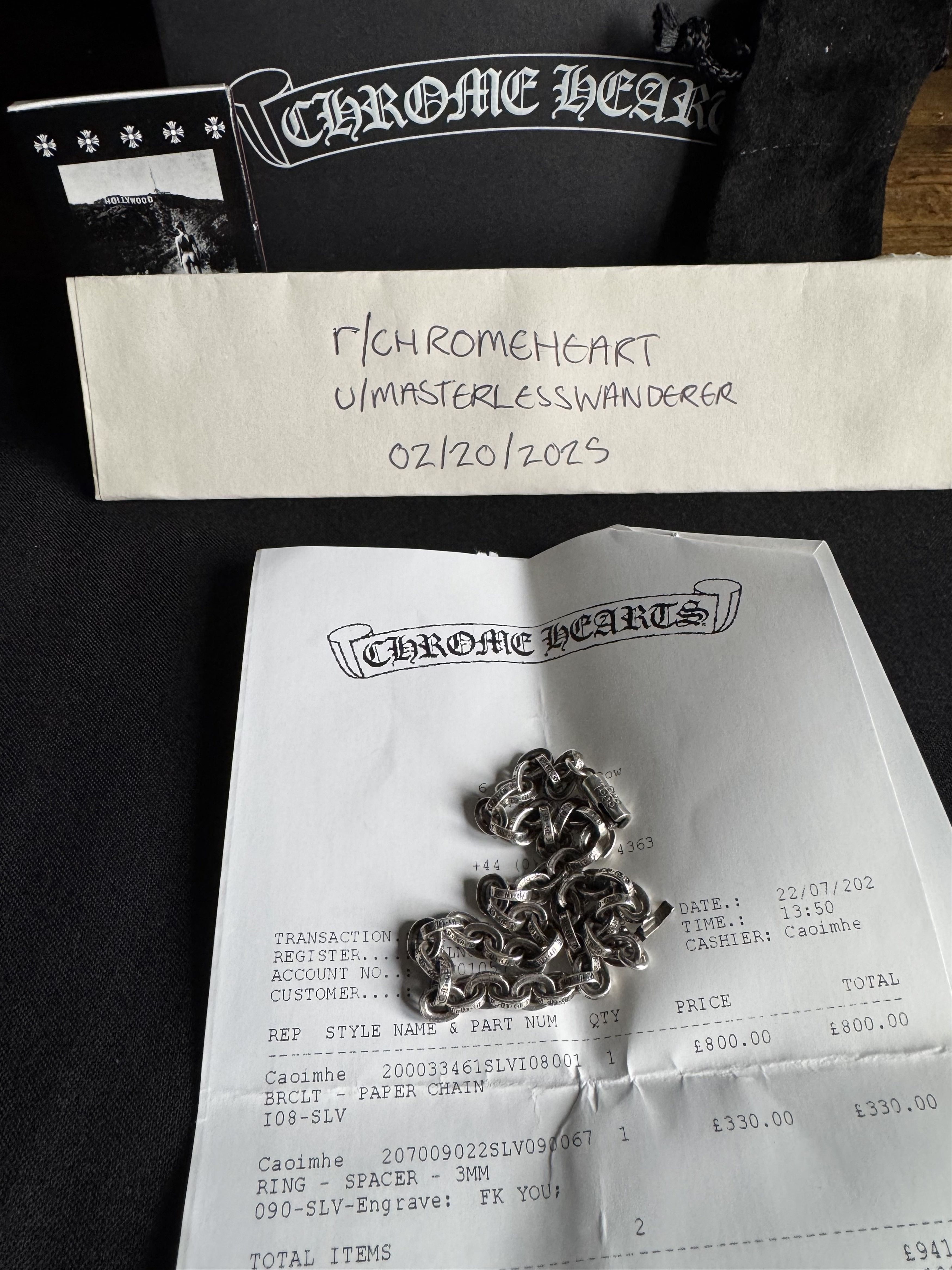 Chrome Hearts Chrome Hearts Paper Chain Bracelet Size ONE SIZE - 1 Thumbnail
