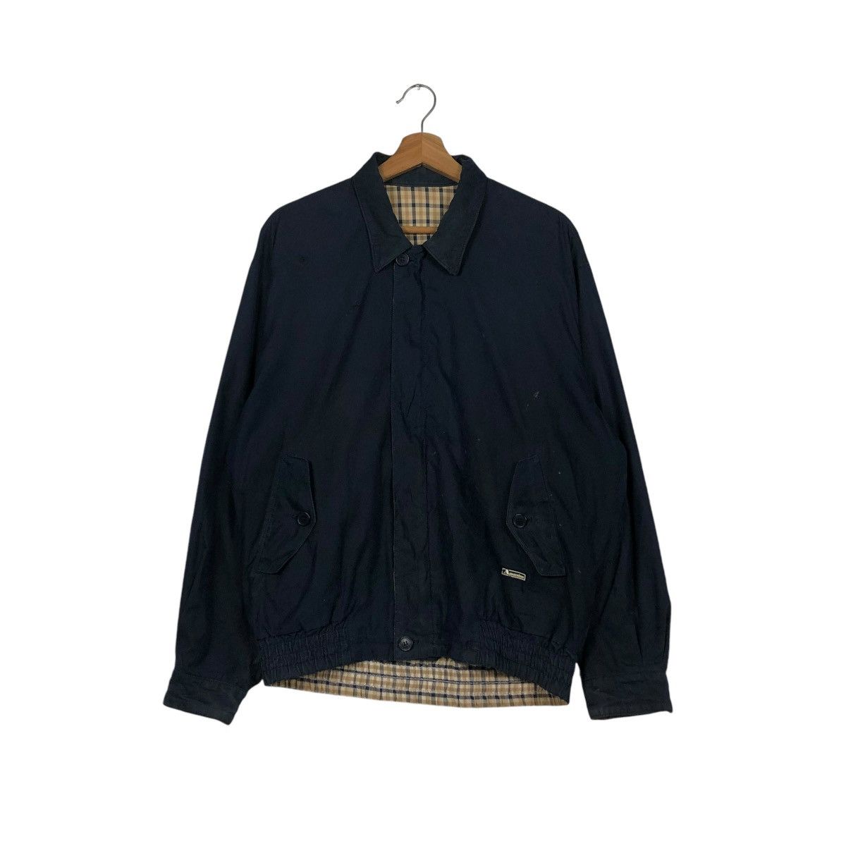 Japanese Brand 🔥VINTAGE BOMBER JACKET REVERSIBLE AQUASCUTUM OF LONDON Size US L / EU 52-54 / 3 - 4 Thumbnail